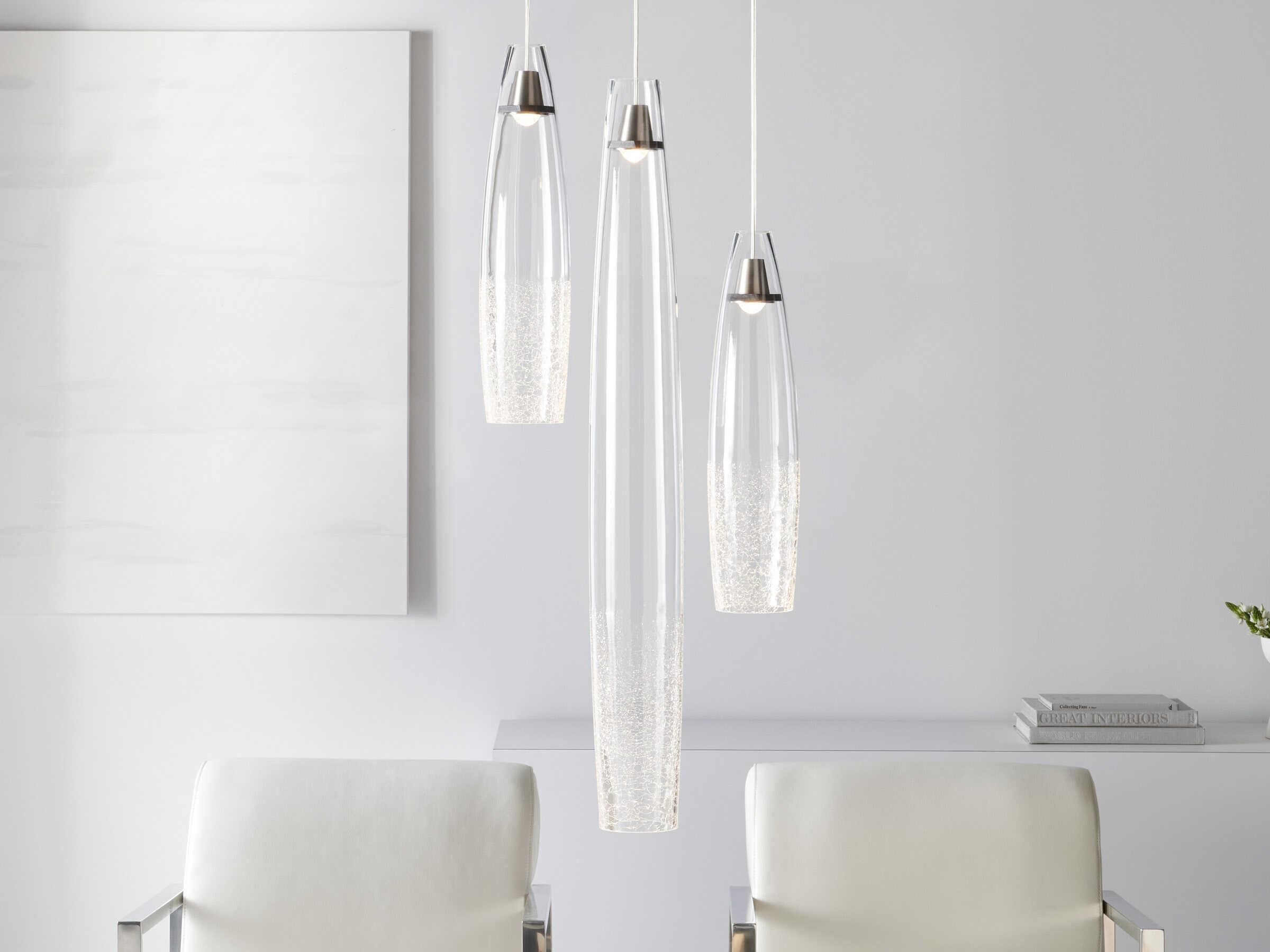 Visual Comfort Modern Coda 1-Light Satin Nickel Mini Pendant