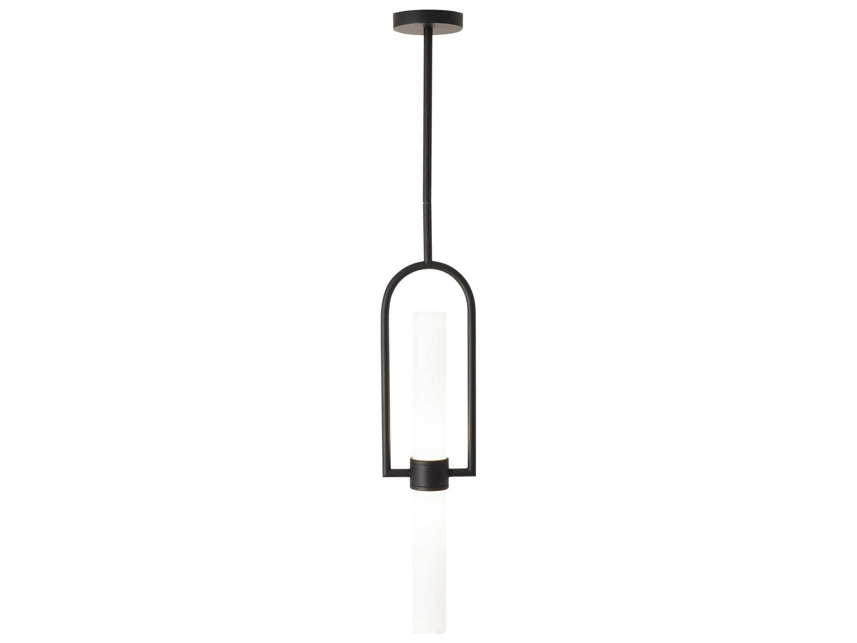 Visual Comfort Modern Calumn 1-Light Nightshade Black Mini Pendant