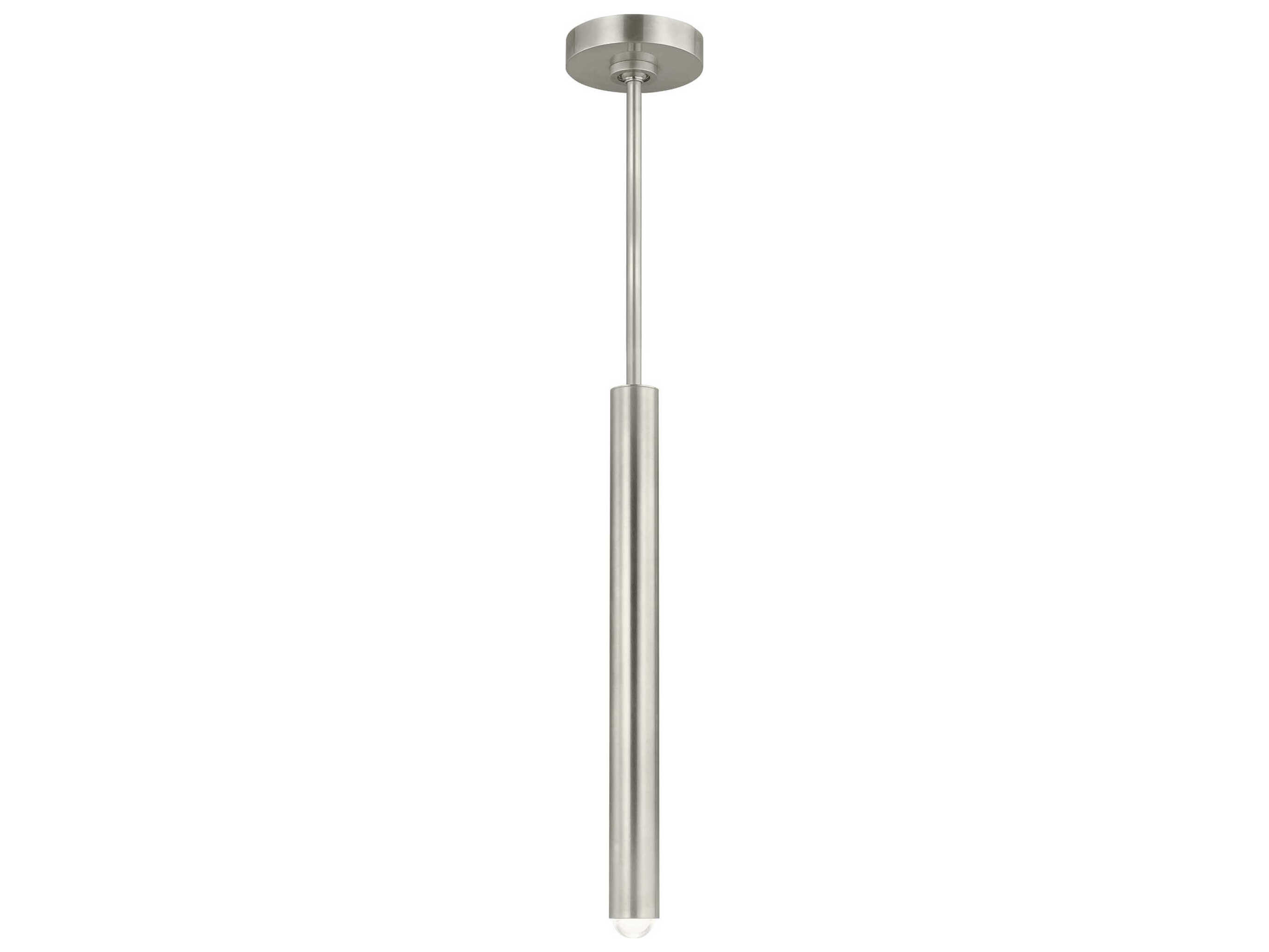 Visual Comfort Modern Ebell 1-Light Antique Nickel Cylinder Mini Pendant