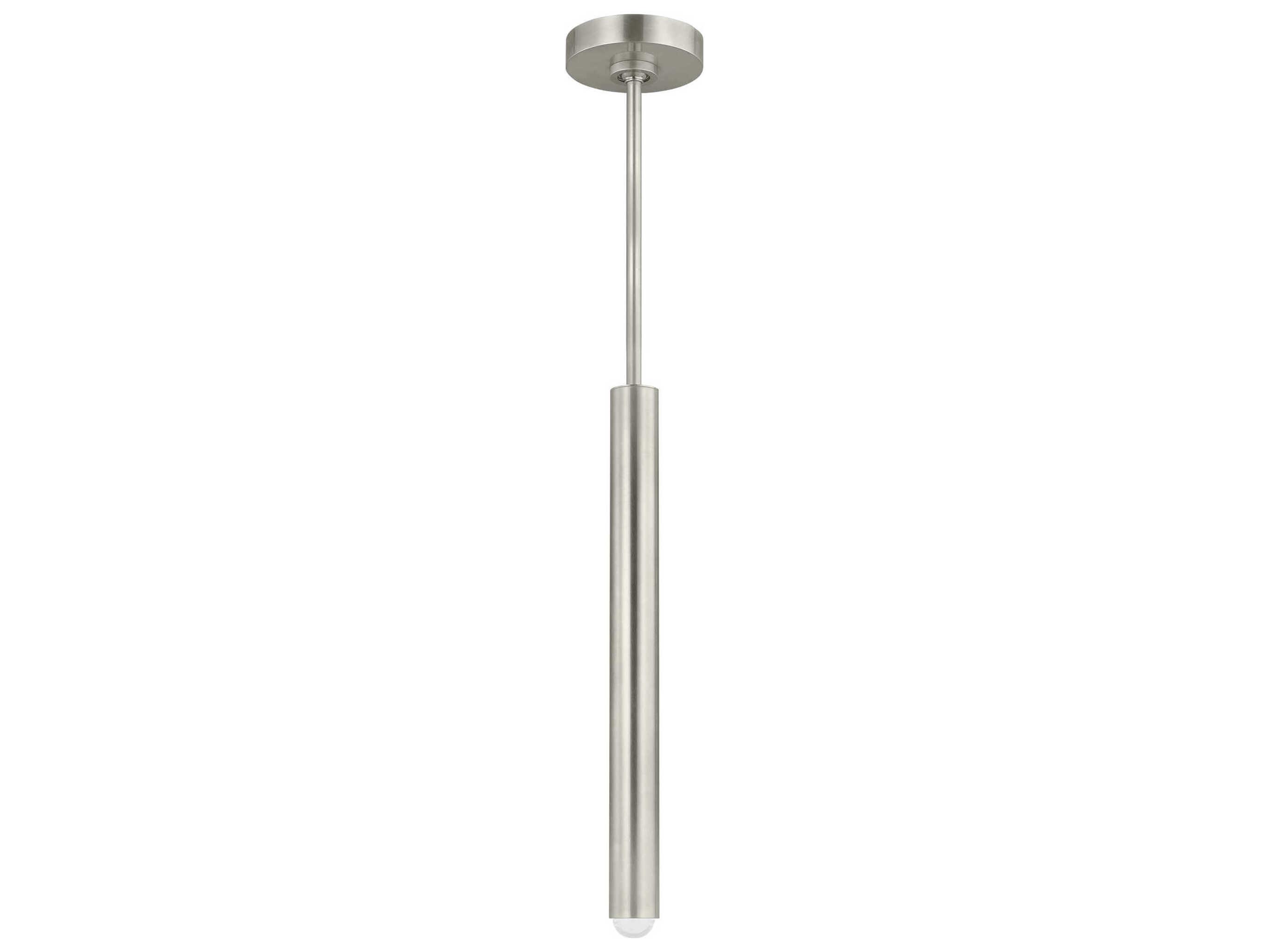 Visual Comfort Modern Ebell 1-Light Antique Nickel Cylinder Mini Pendant