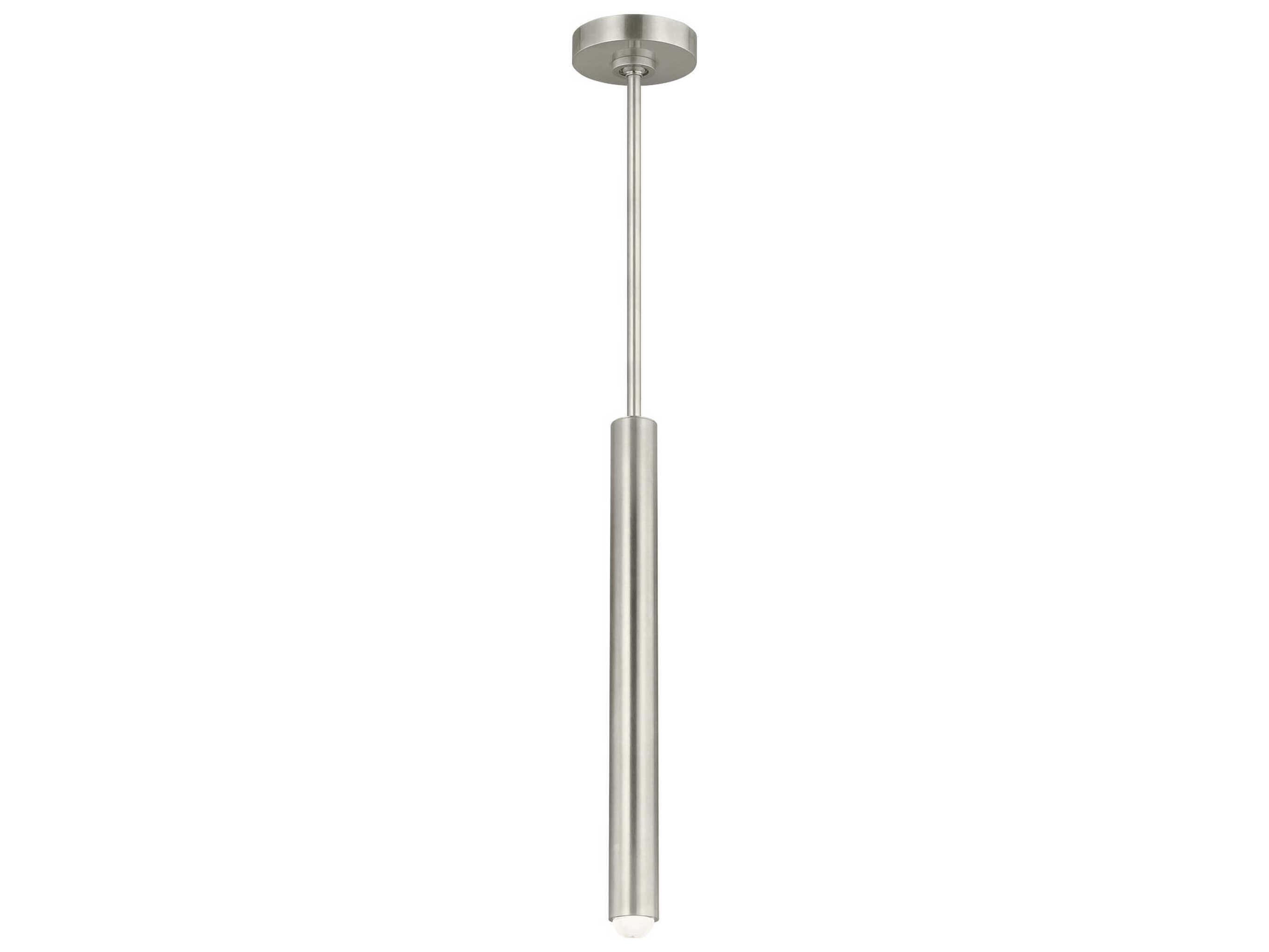 Visual Comfort Modern Ebell 1-Light Antique Nickel Cylinder Mini Pendant