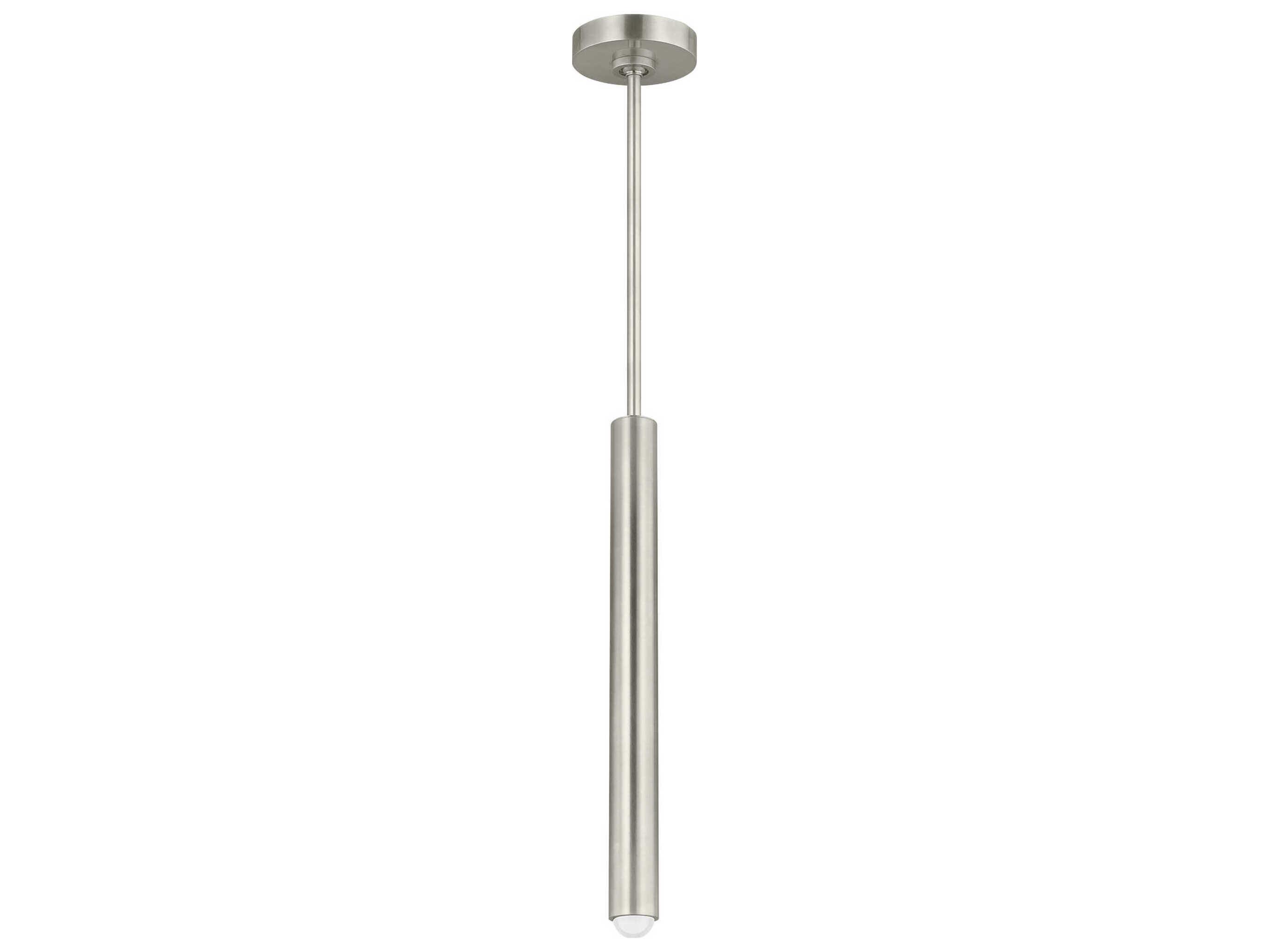 Visual Comfort Modern Ebell 1-Light Antique Nickel Cylinder Mini Pendant