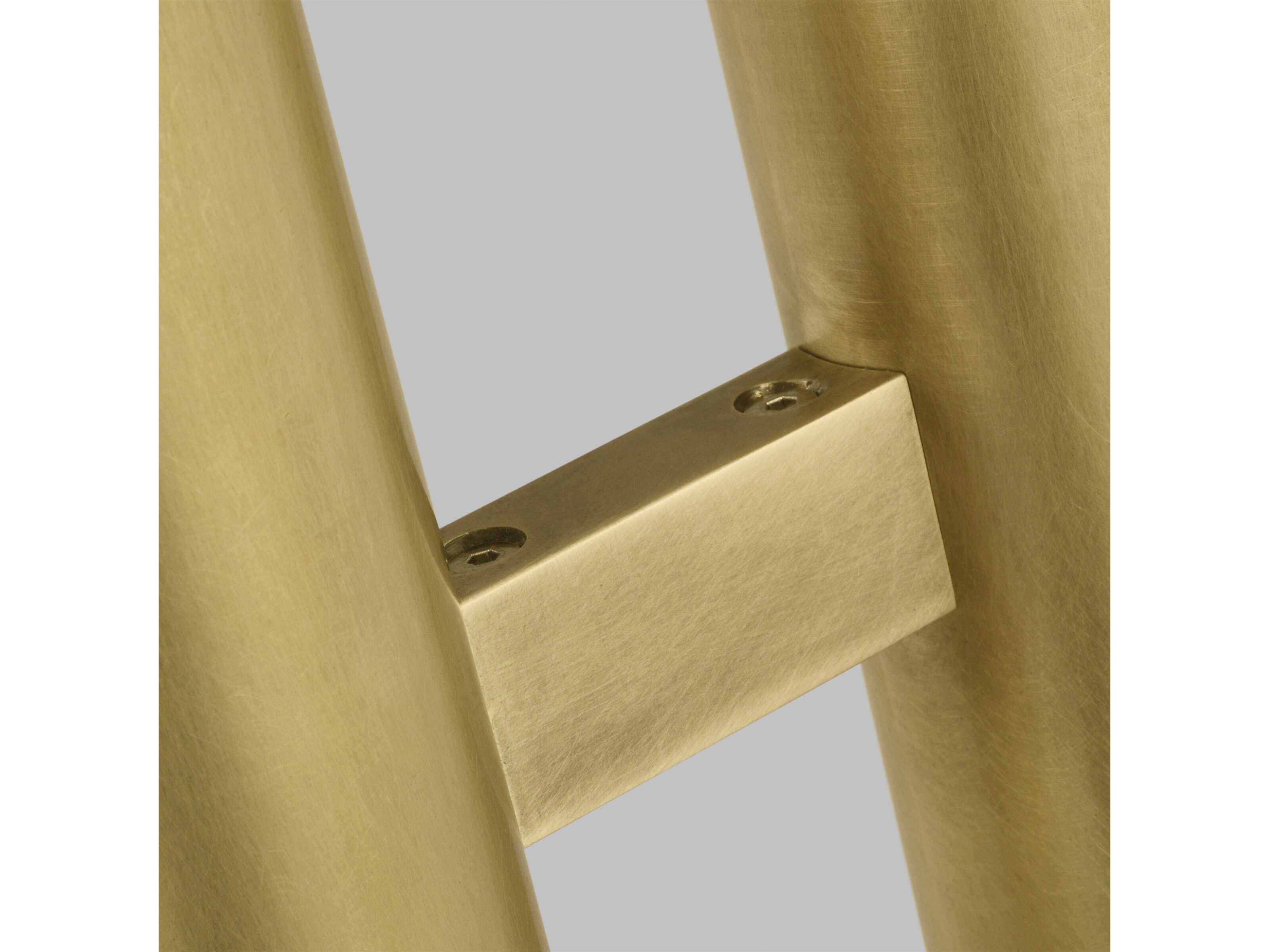 Visual Comfort Modern Ebell 2-Light Natural Brass Cylinder Mini Pendant