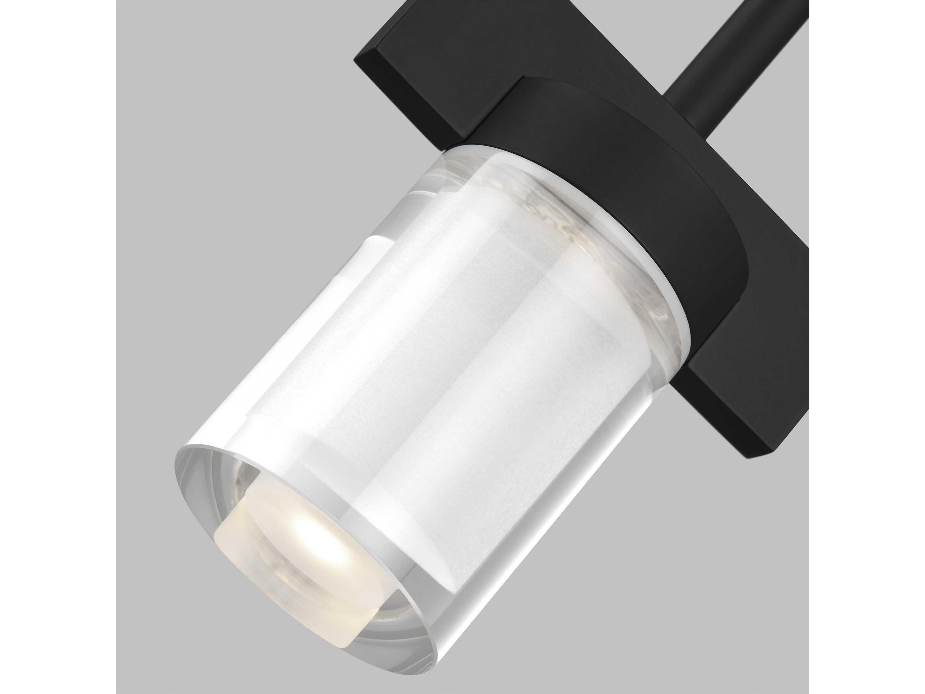 Visual Comfort Modern Esfera 1-Light Nightshade Black Cylinder Mini Pendant