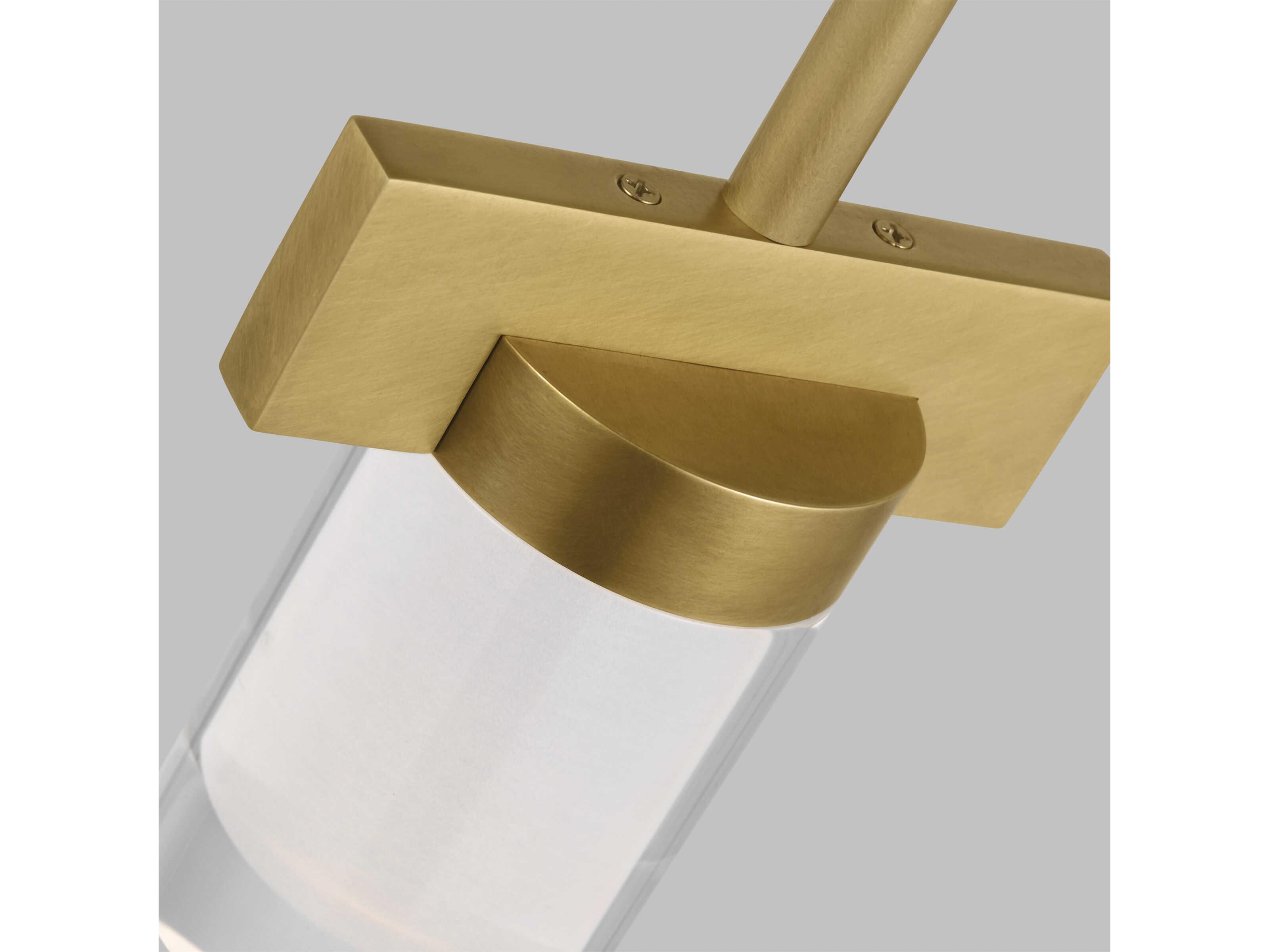 Visual Comfort Modern Esfera 1-Light Natural Brass Cylinder Mini Pendant