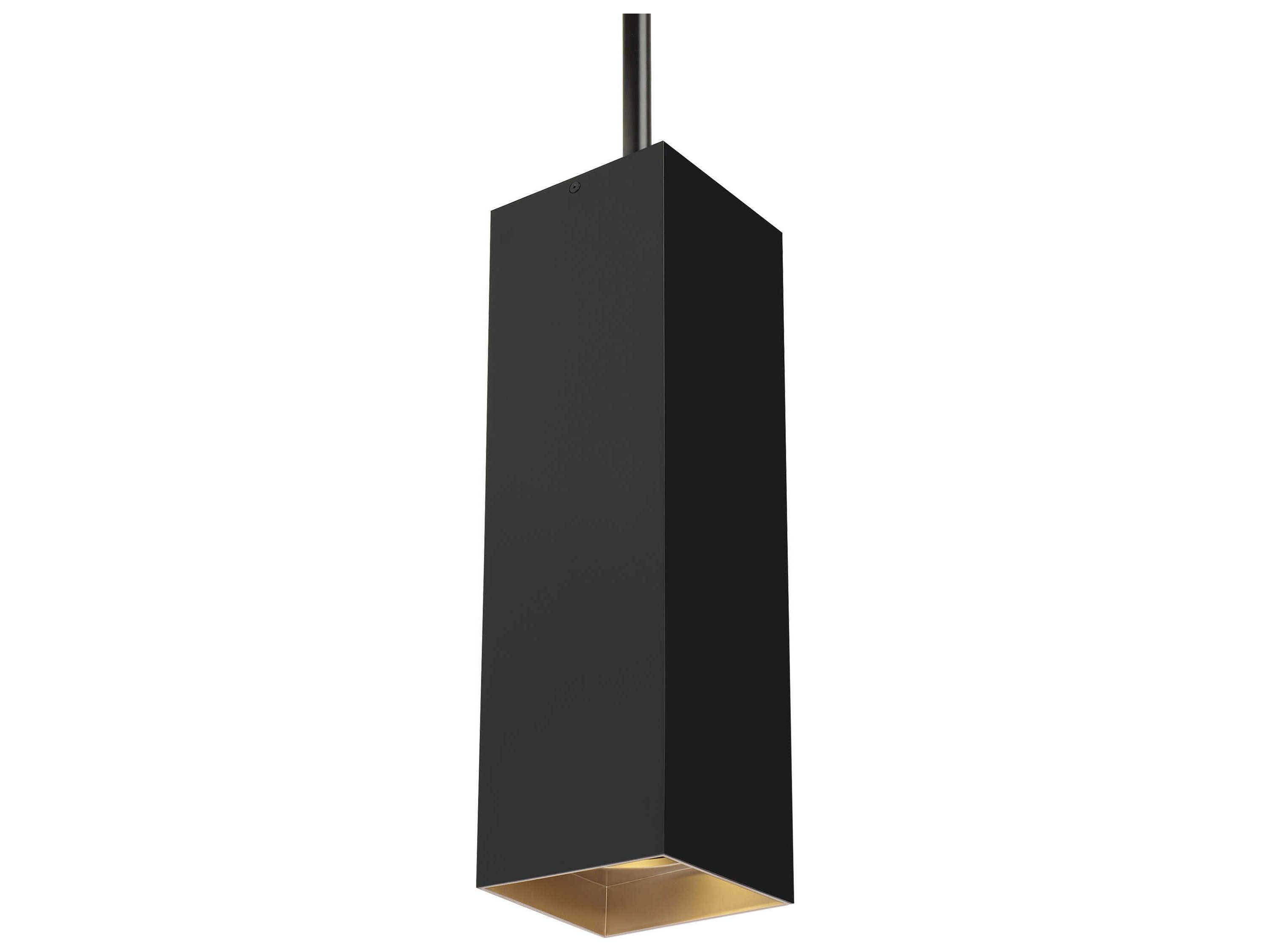 Visual Comfort Modern Exo 1-Light Matte Black Gold Haze Mini Pendant