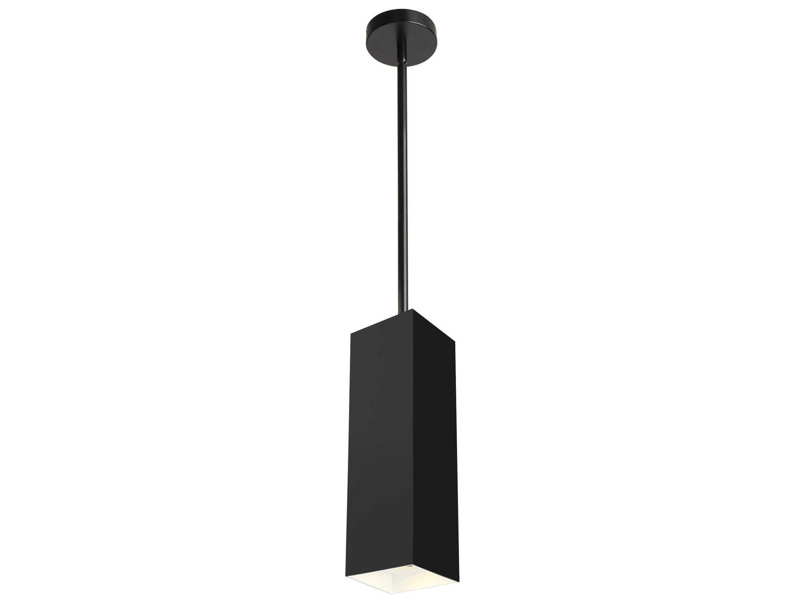 Visual Comfort Modern Exo 1-Light Matte Black White Mini Pendant