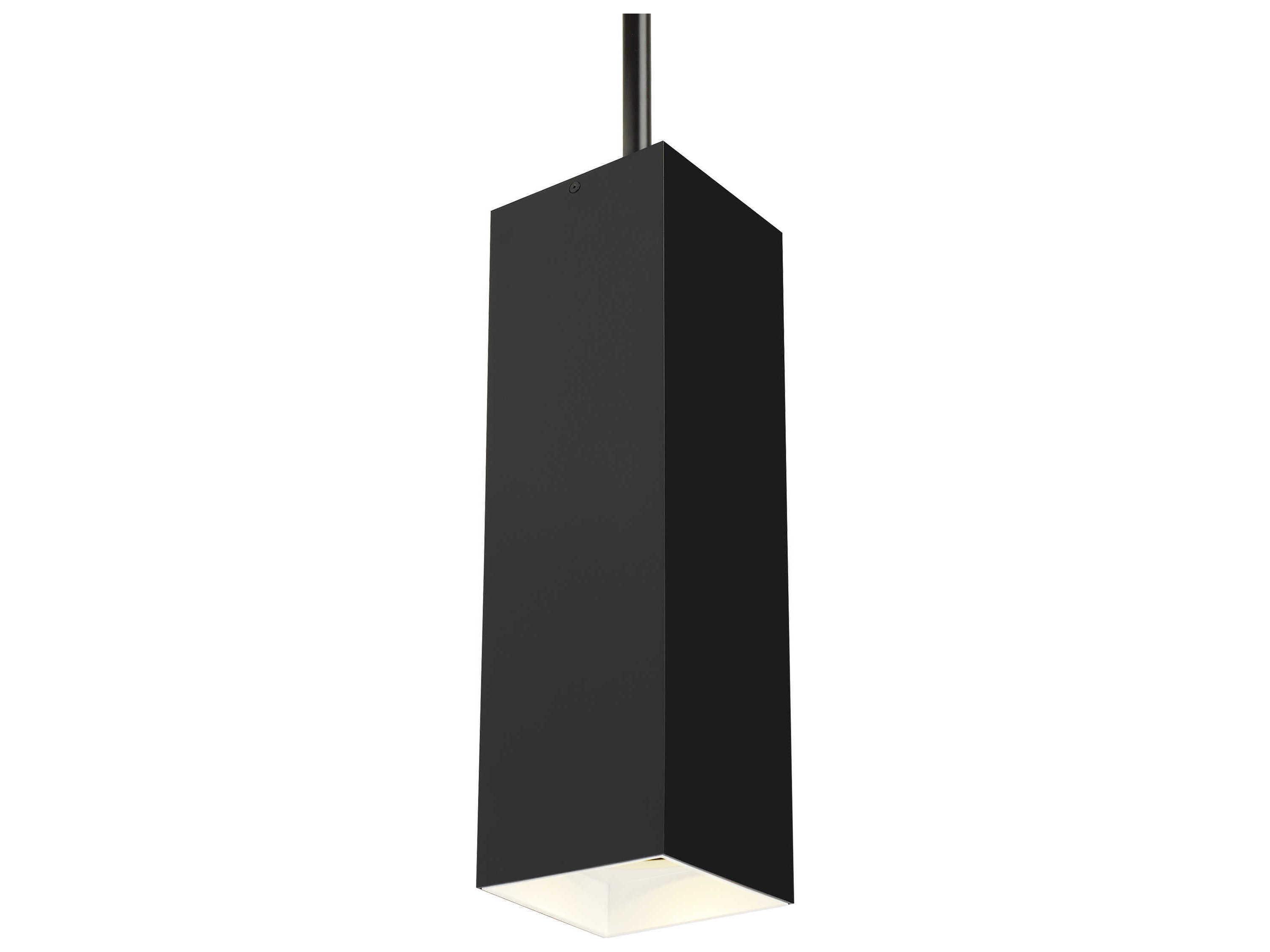 Visual Comfort Modern Exo 1-Light Matte Black White Mini Pendant