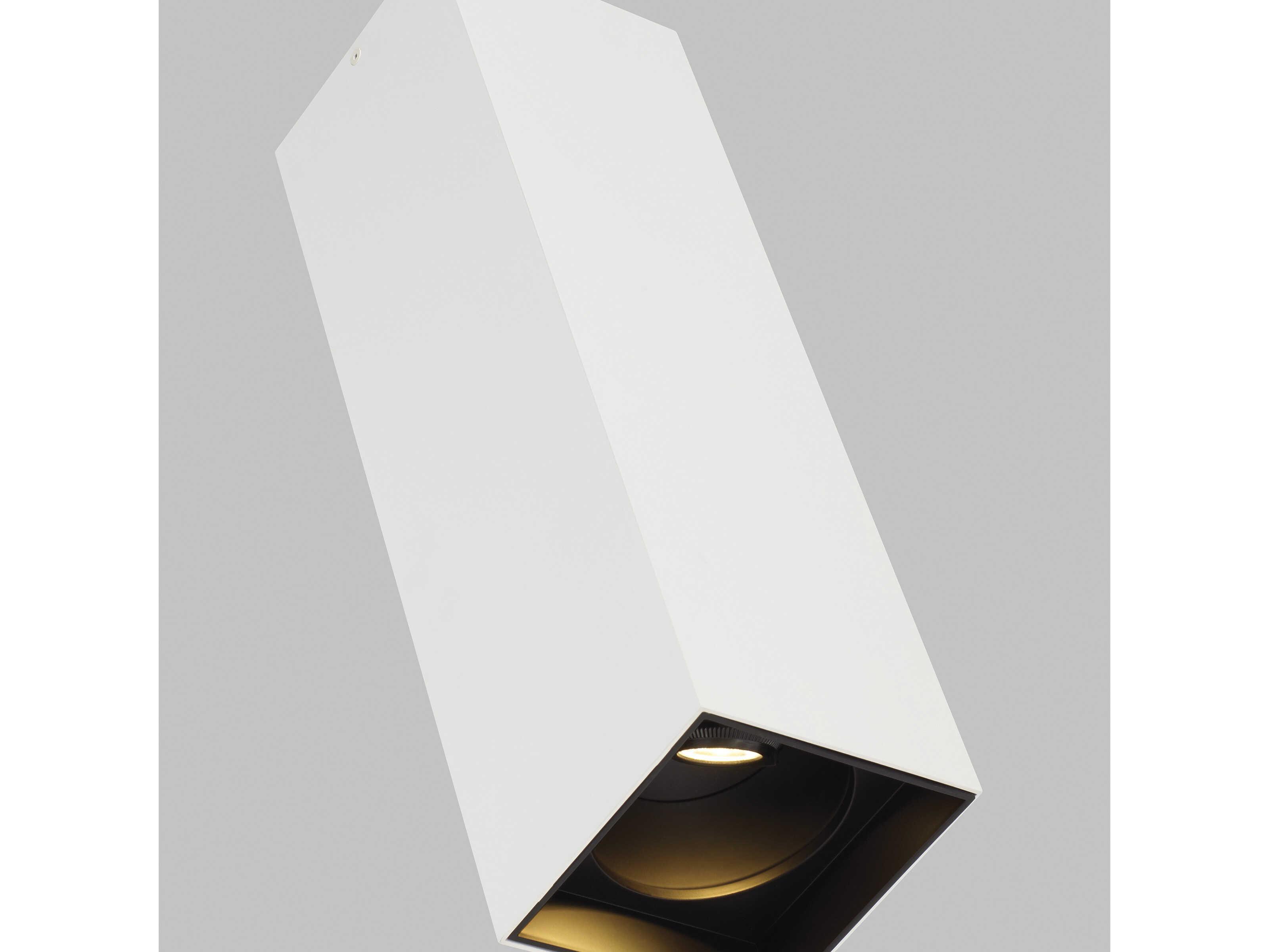 Visual Comfort Modern Exo 1-Light Matte White Black Mini Pendant