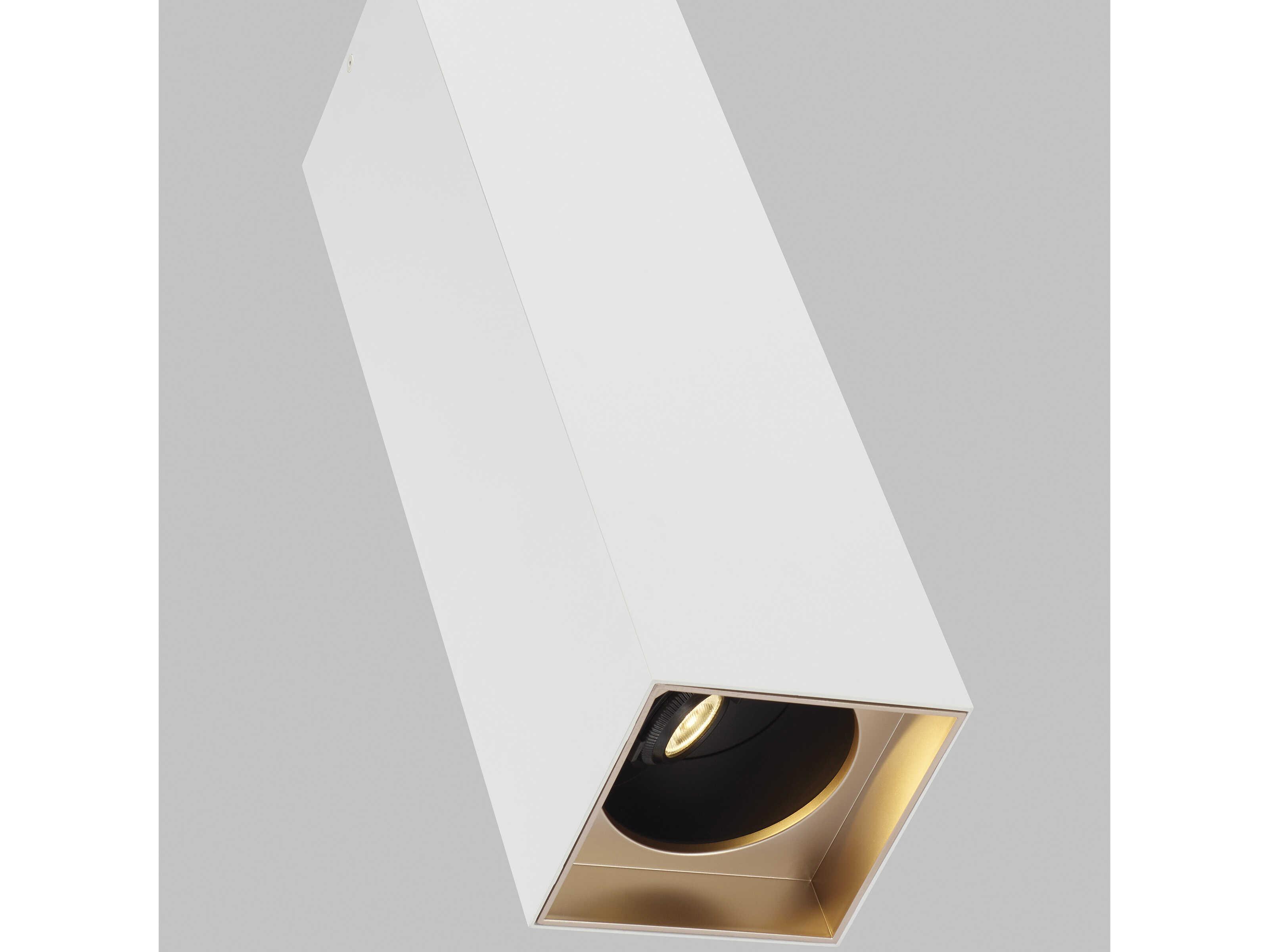 Visual Comfort Modern Exo 1-Light Matte White Gold Haze Mini Pendant