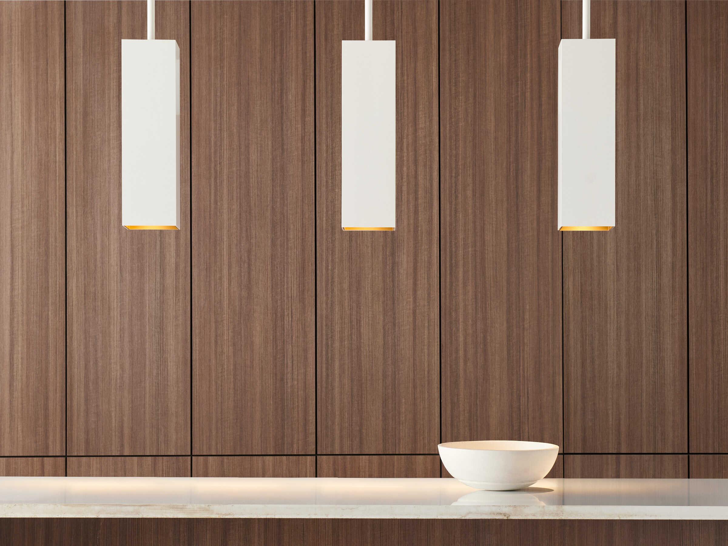 Visual Comfort Modern Exo 1-Light Matte White Gold Haze Mini Pendant