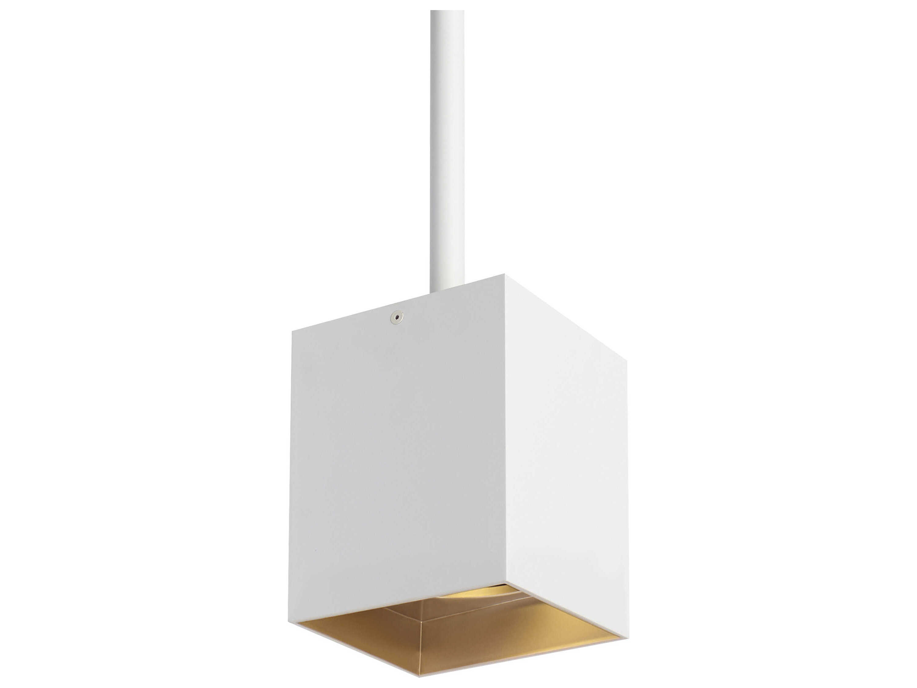 Visual Comfort Modern Exo 1-Light Matte White Gold Haze Mini Pendant