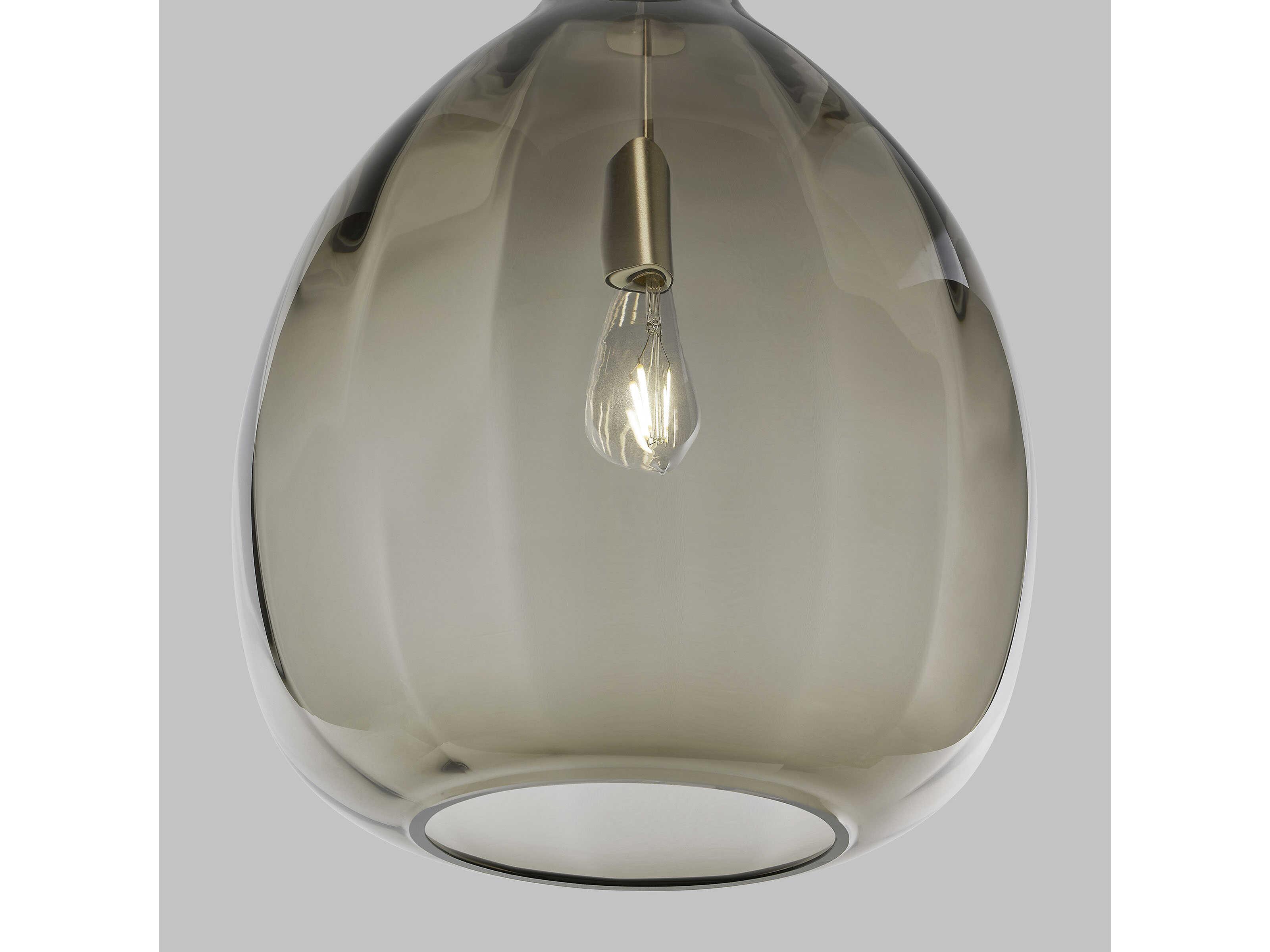 Visual Comfort Modern Harper 1-Light Satin Nickel Black Pendant