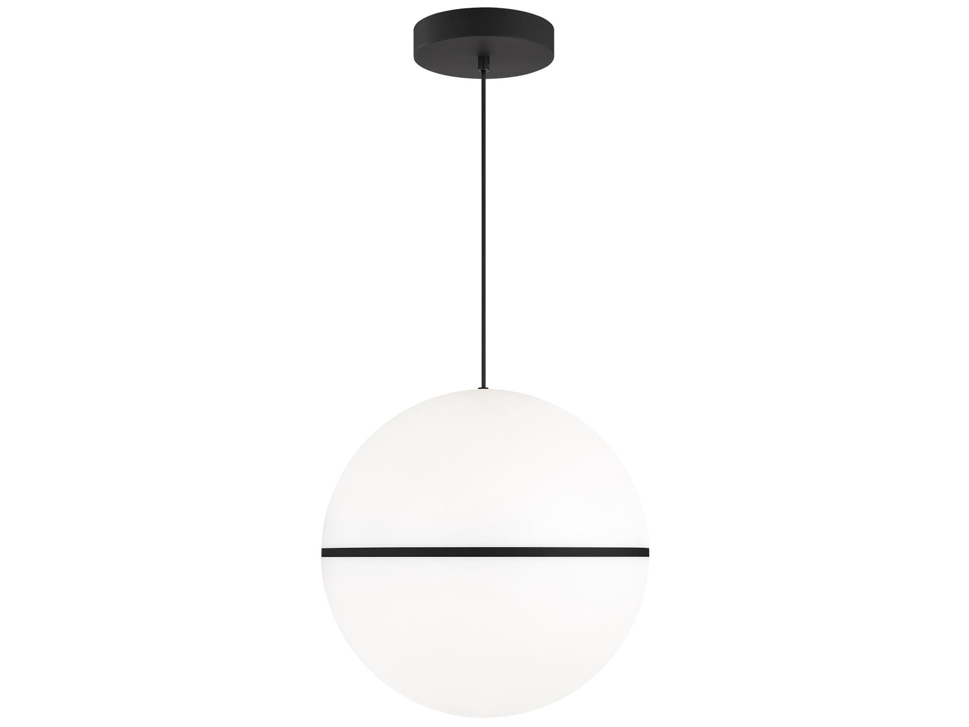 Visual Comfort Modern Hanea 1-Light Nightshade Black Globe Pendant
