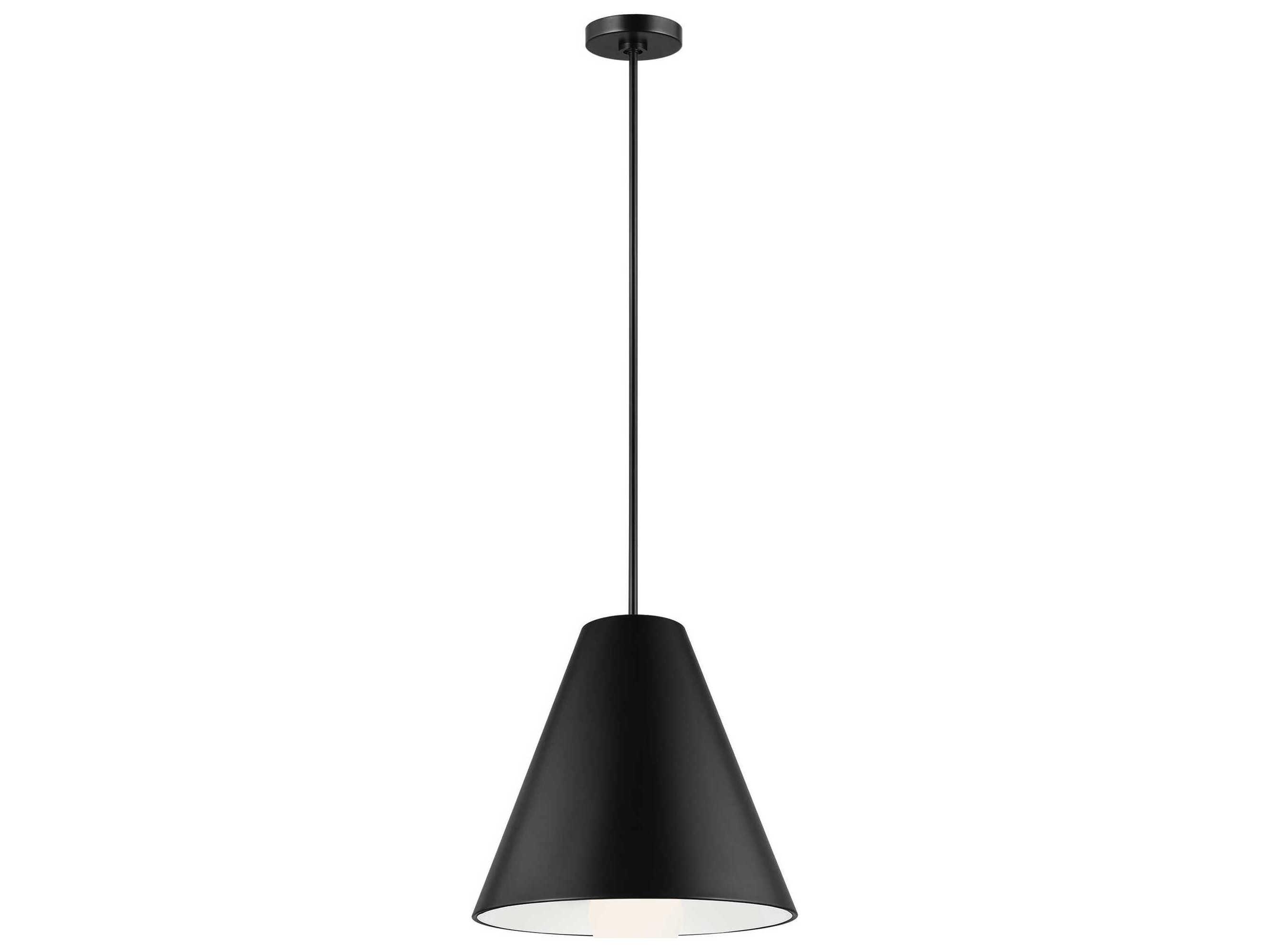 Visual Comfort Modern Joni 1-Light Matte Black Pendant