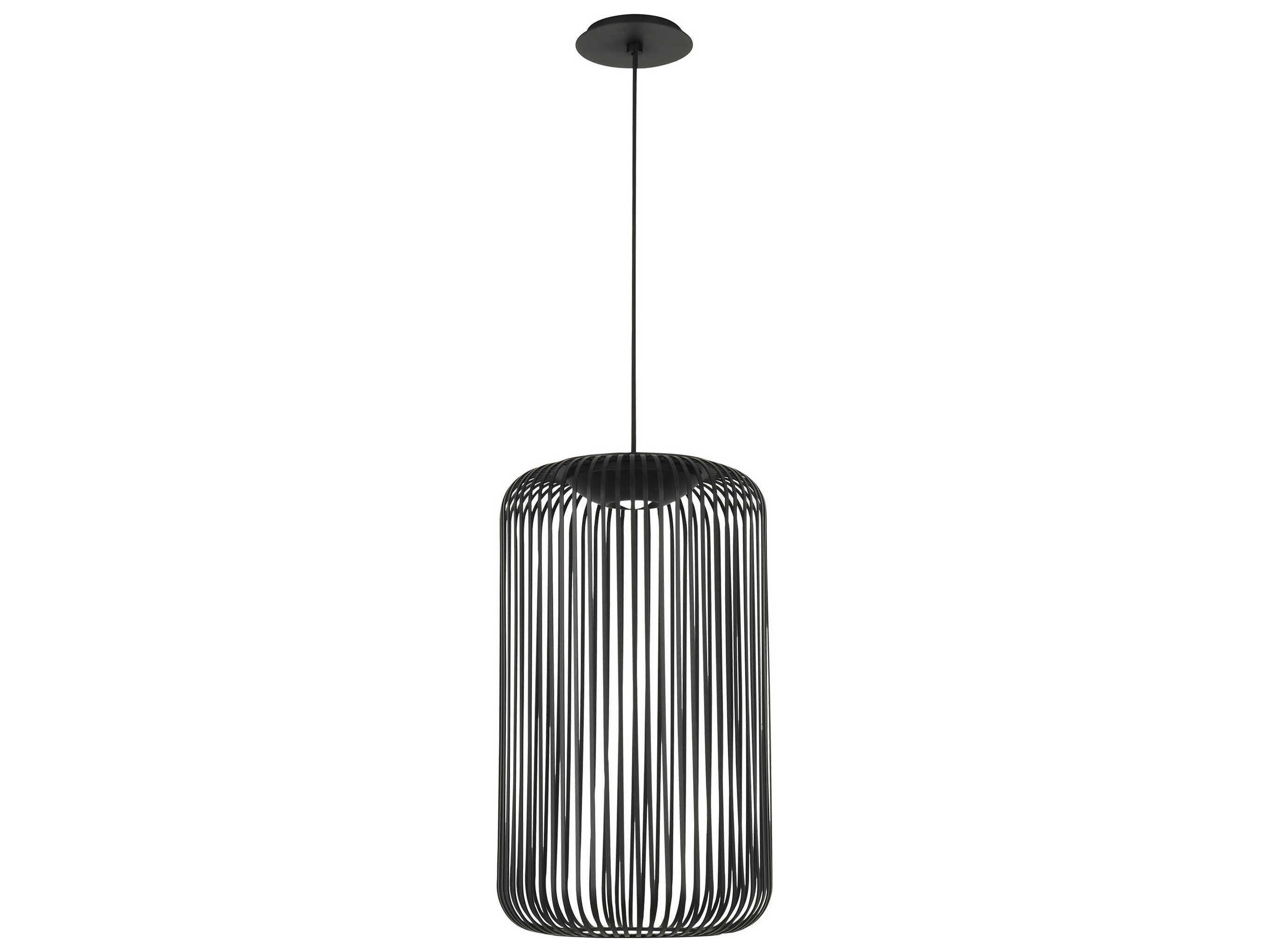 Visual Comfort Modern Kai 1-Light Nightshade Black Mini Pendant