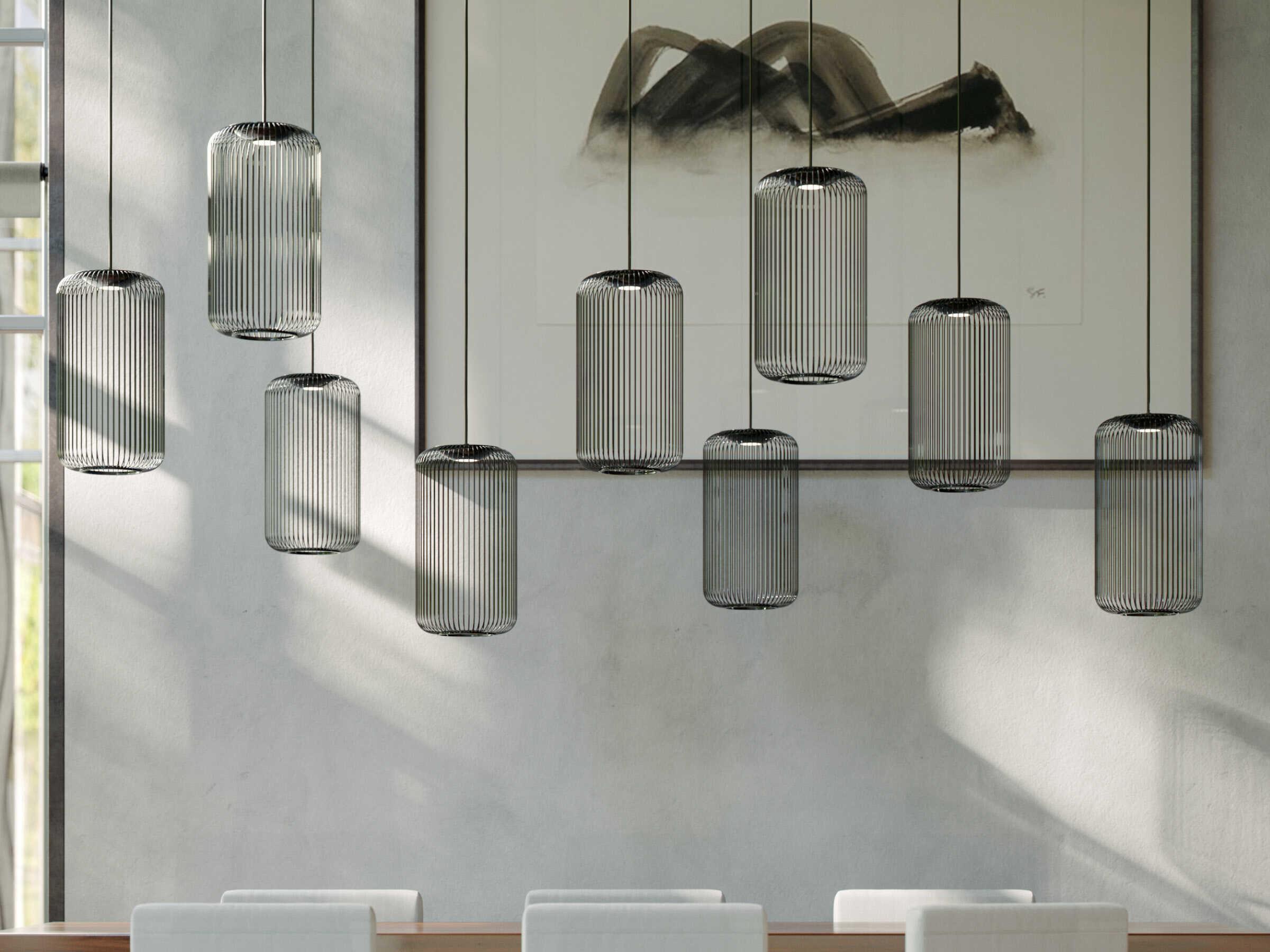 Visual Comfort Modern Kai 1-Light Nightshade Black Mini Pendant