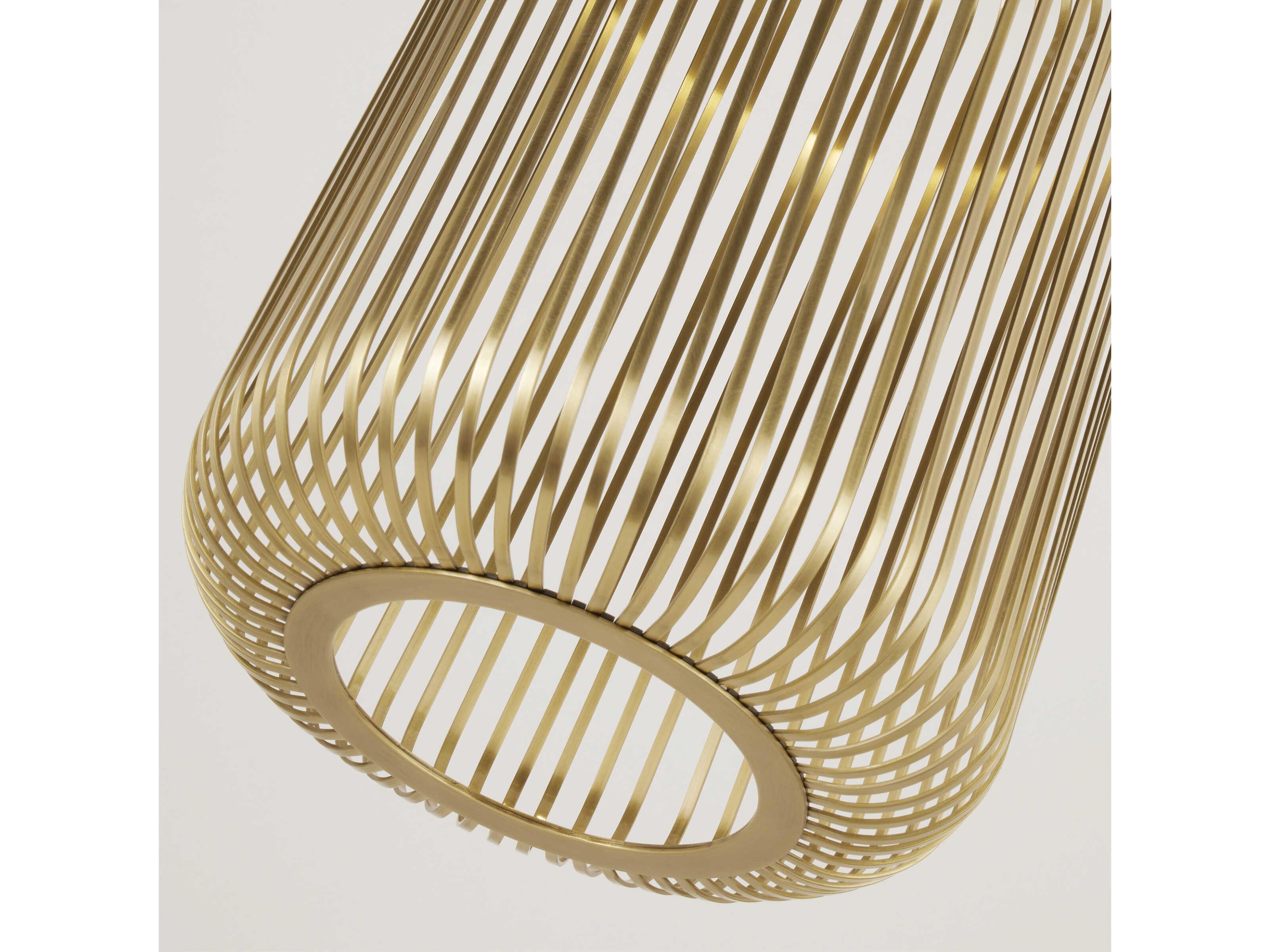 Visual Comfort Modern Kai 1-Light Plated Brass Mini Pendant