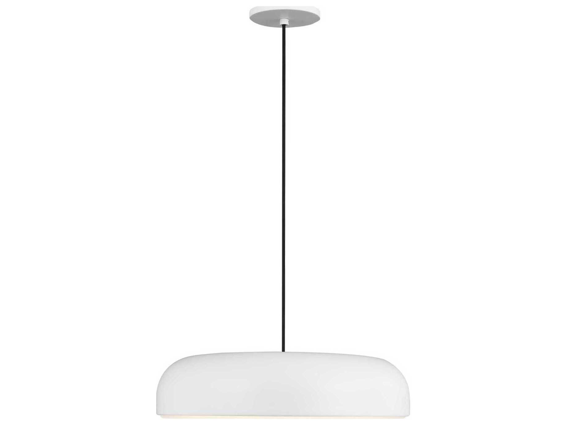 Visual Comfort Modern Kosa 1-Light Matte White Pendant