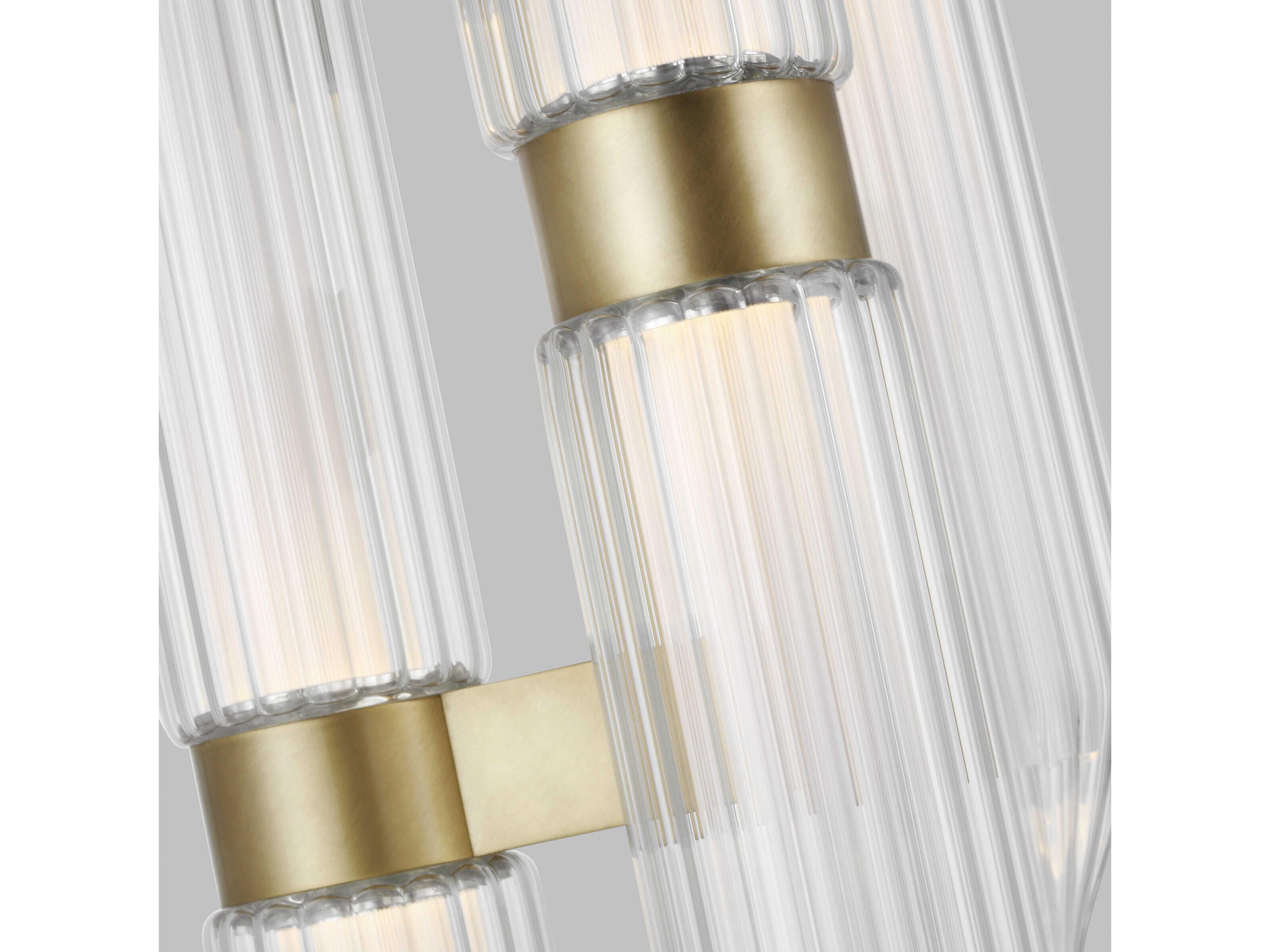 Visual Comfort Modern Langston 3-Light Plated Brass Mini Pendant