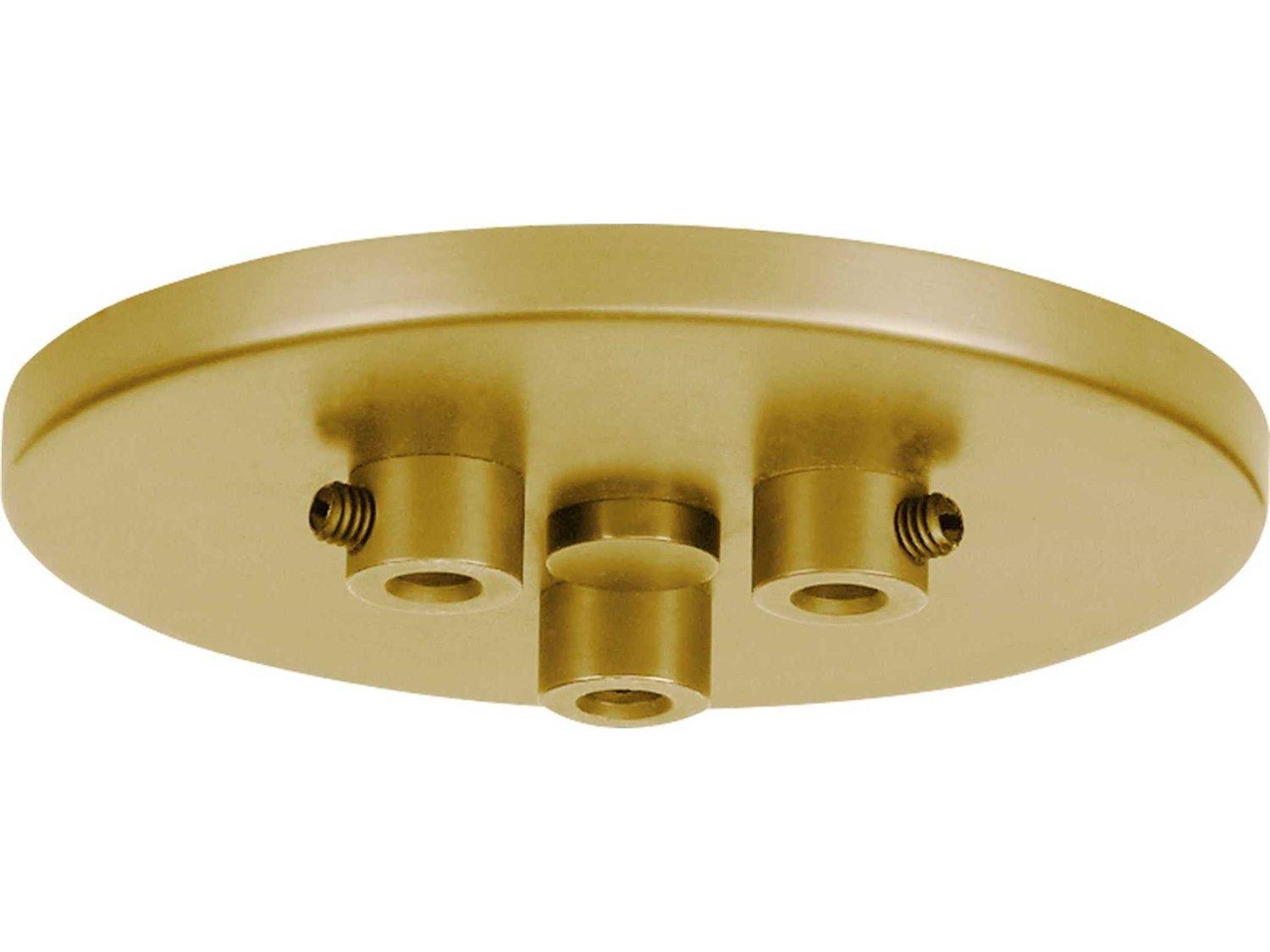 Visual Comfort Modern Natural Brass Line-Voltage Mini Canopy