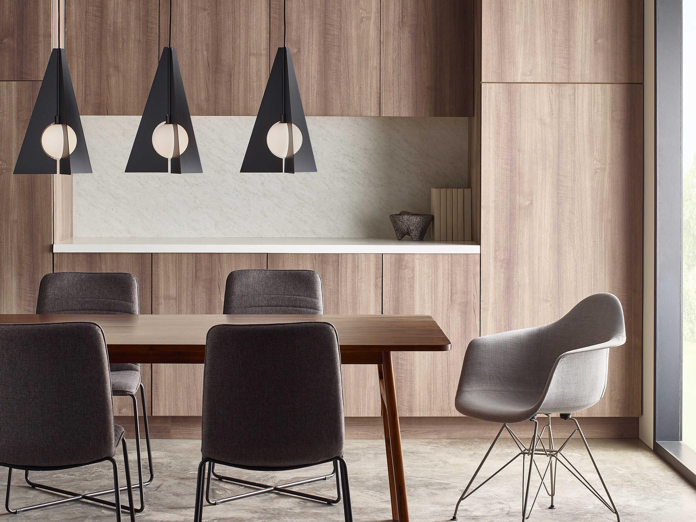 Visual Comfort Modern Orbel Nightshade Black Geometric Pendant