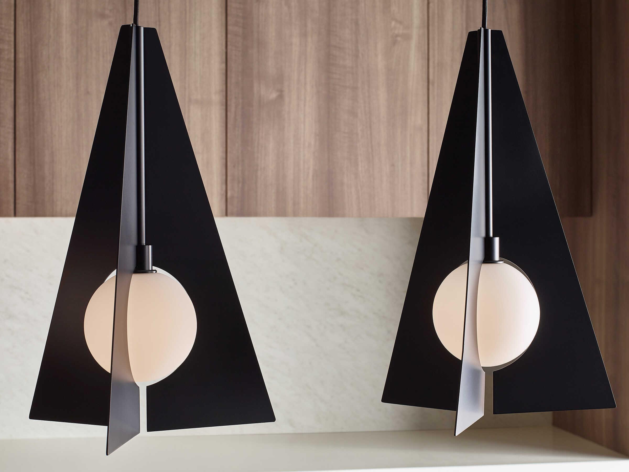 Visual Comfort Modern Orbel Nightshade Black Geometric Pendant