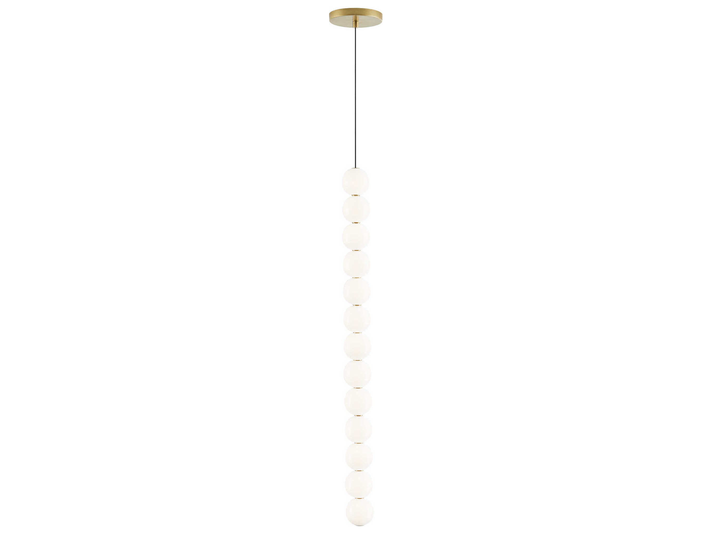 Visual Comfort Modern Orbet 13-Light Natural Brass Mini Pendant