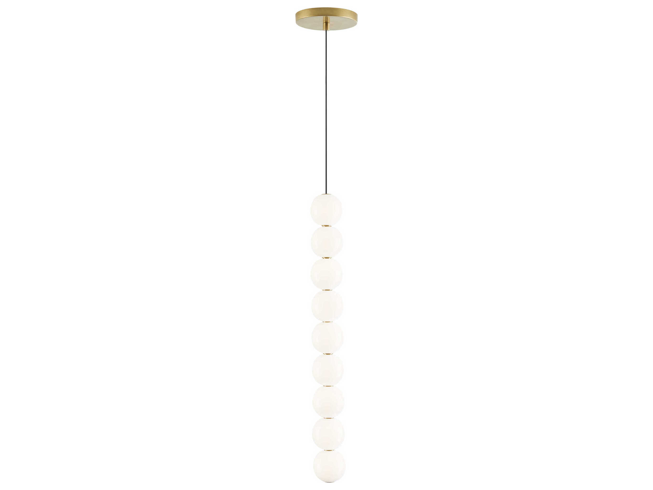 Visual Comfort Modern Orbet 9-Light Natural Brass Mini Pendant