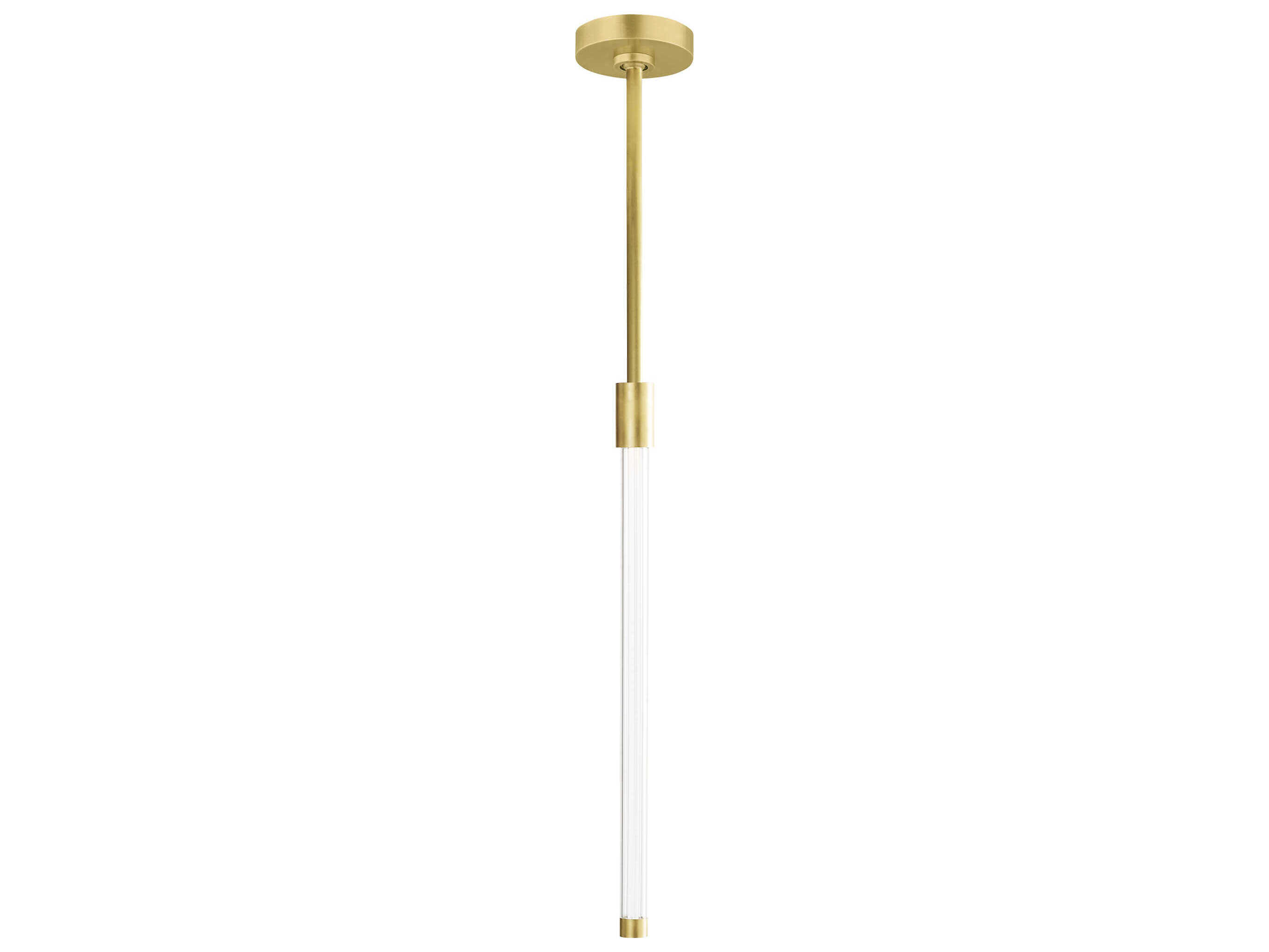 Visual Comfort Modern Phobos 1-Light Natural Brass Linear Mini Pendant