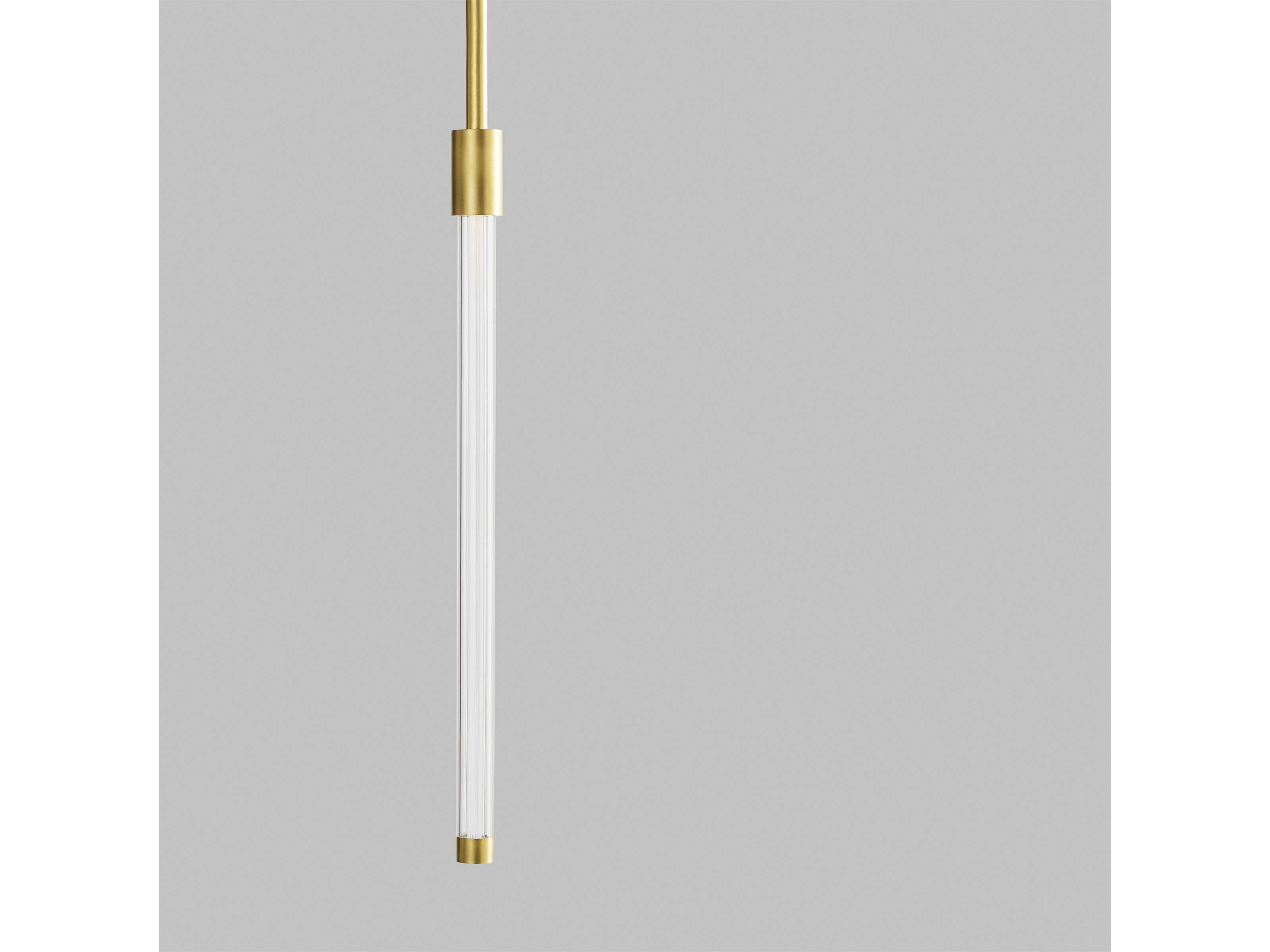 Visual Comfort Modern Phobos 1-Light Natural Brass Linear Mini Pendant