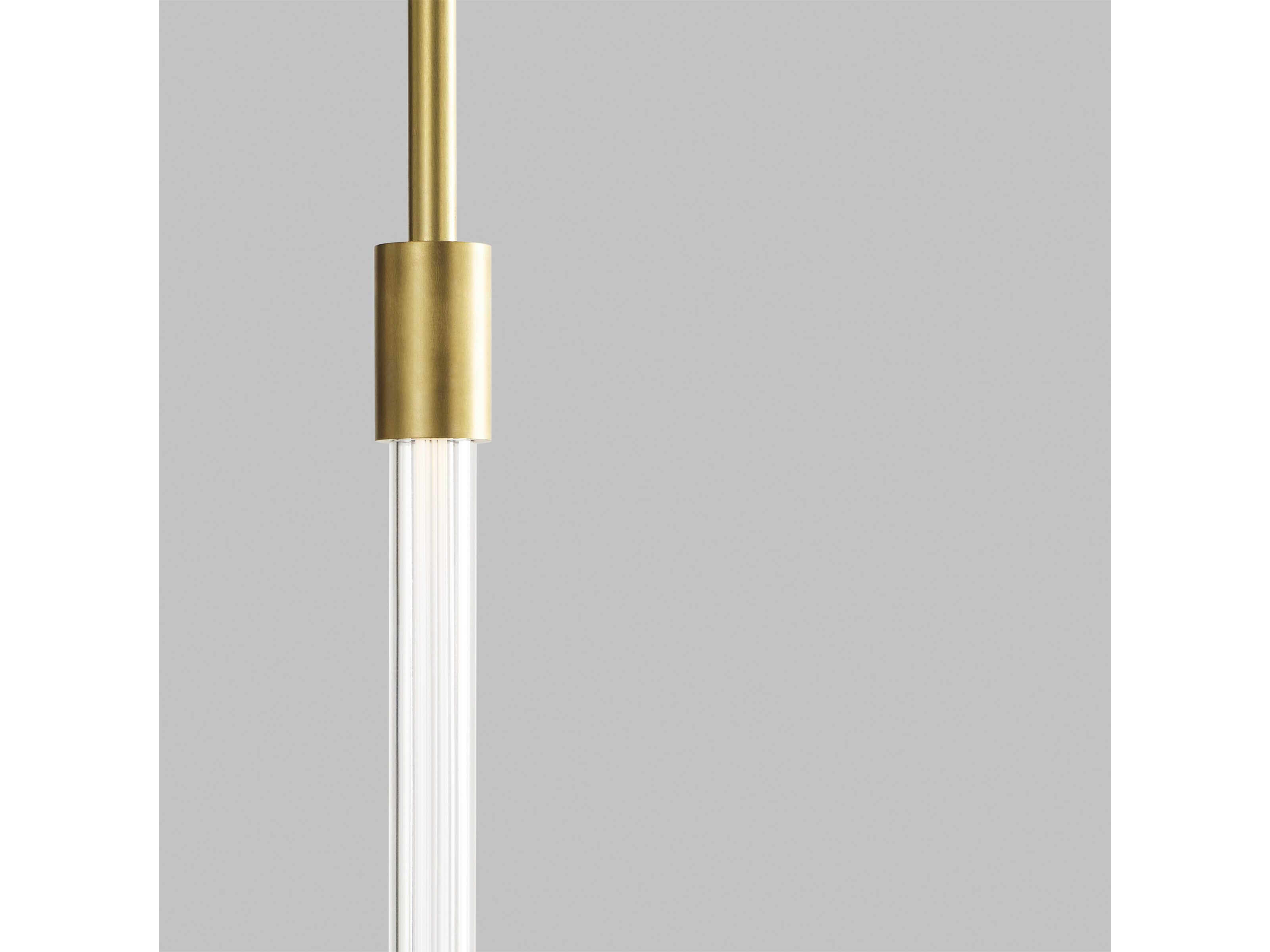 Visual Comfort Modern Phobos 1-Light Natural Brass Linear Mini Pendant