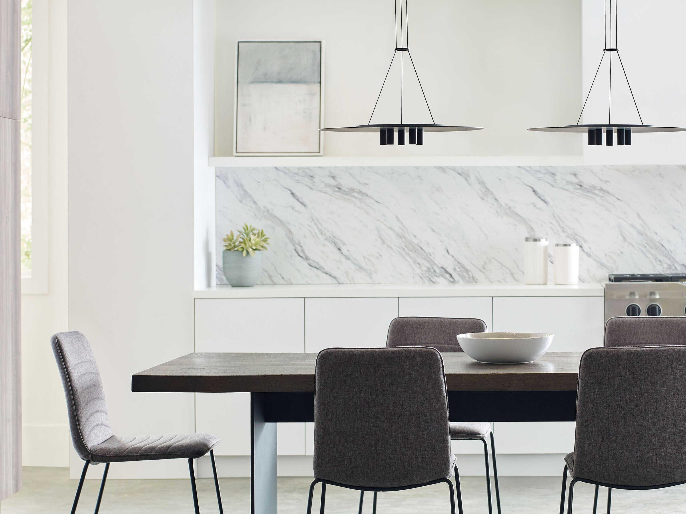 Visual Comfort Modern Ponte 1-Light Nightshade Black Round Pendant