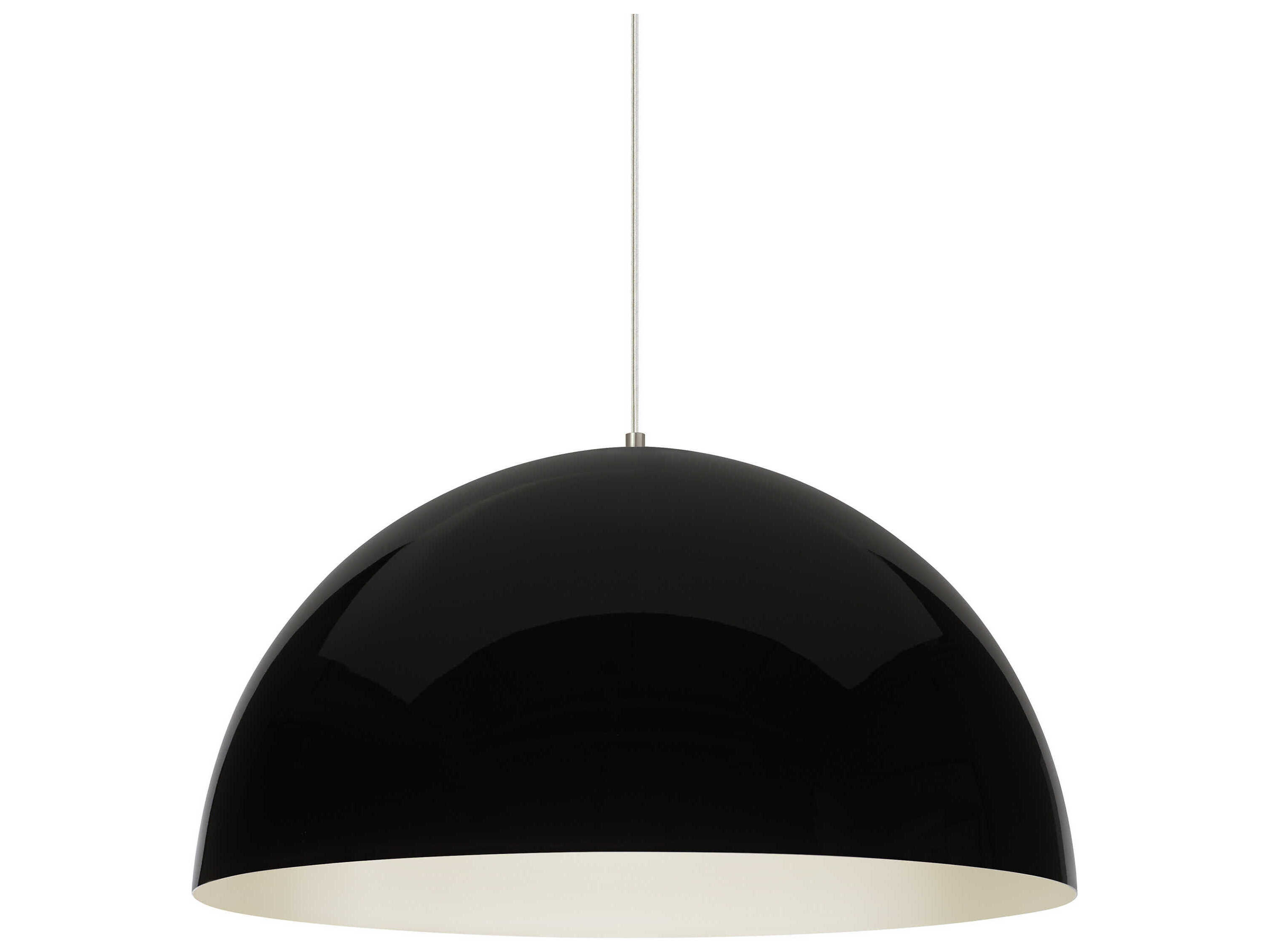 Visual Comfort Modern Powell Street 1-Light Black Dome Pendant