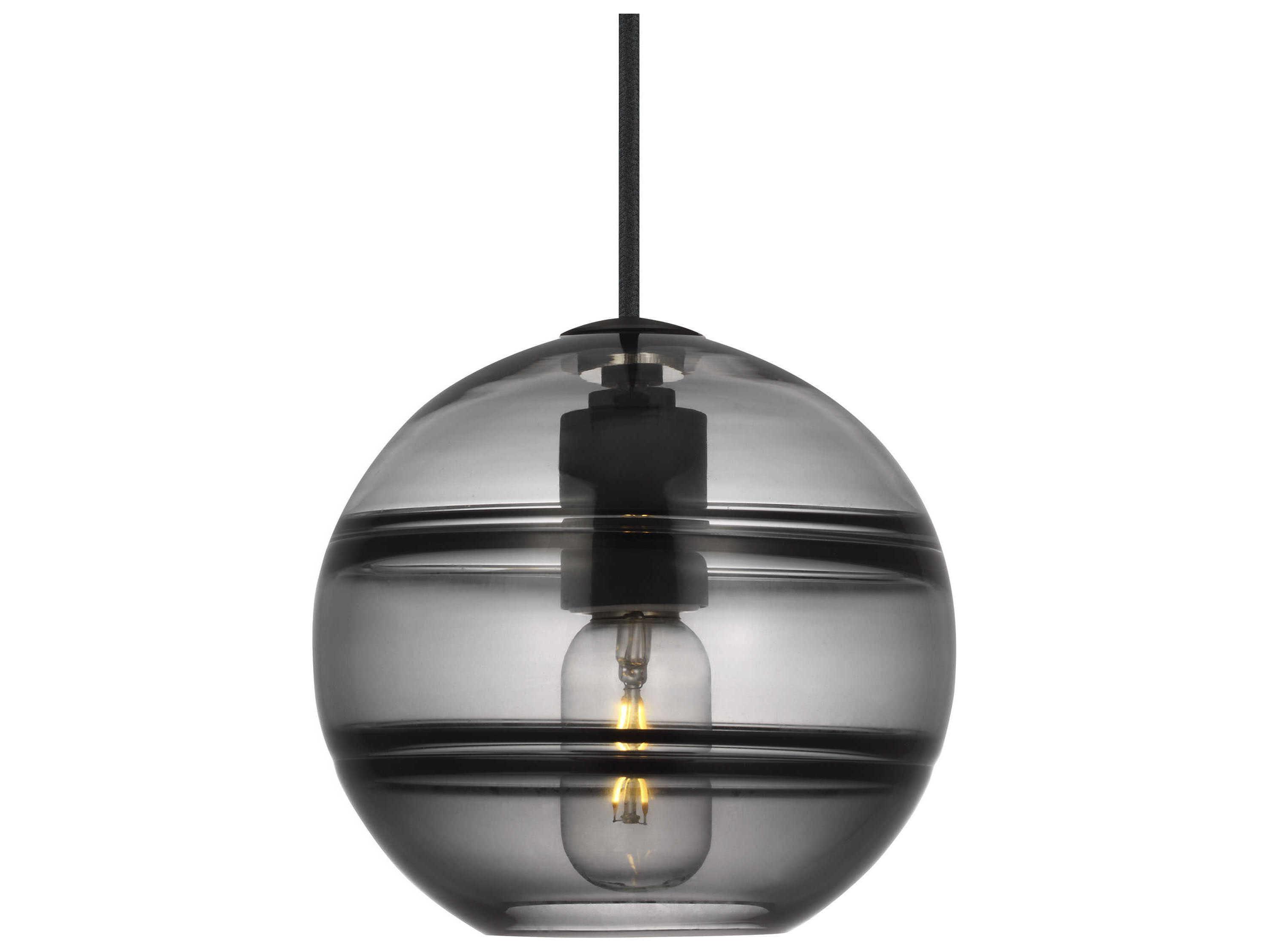 Visual Comfort Modern Sedona 1-Light Brown Globe Mini Pendant