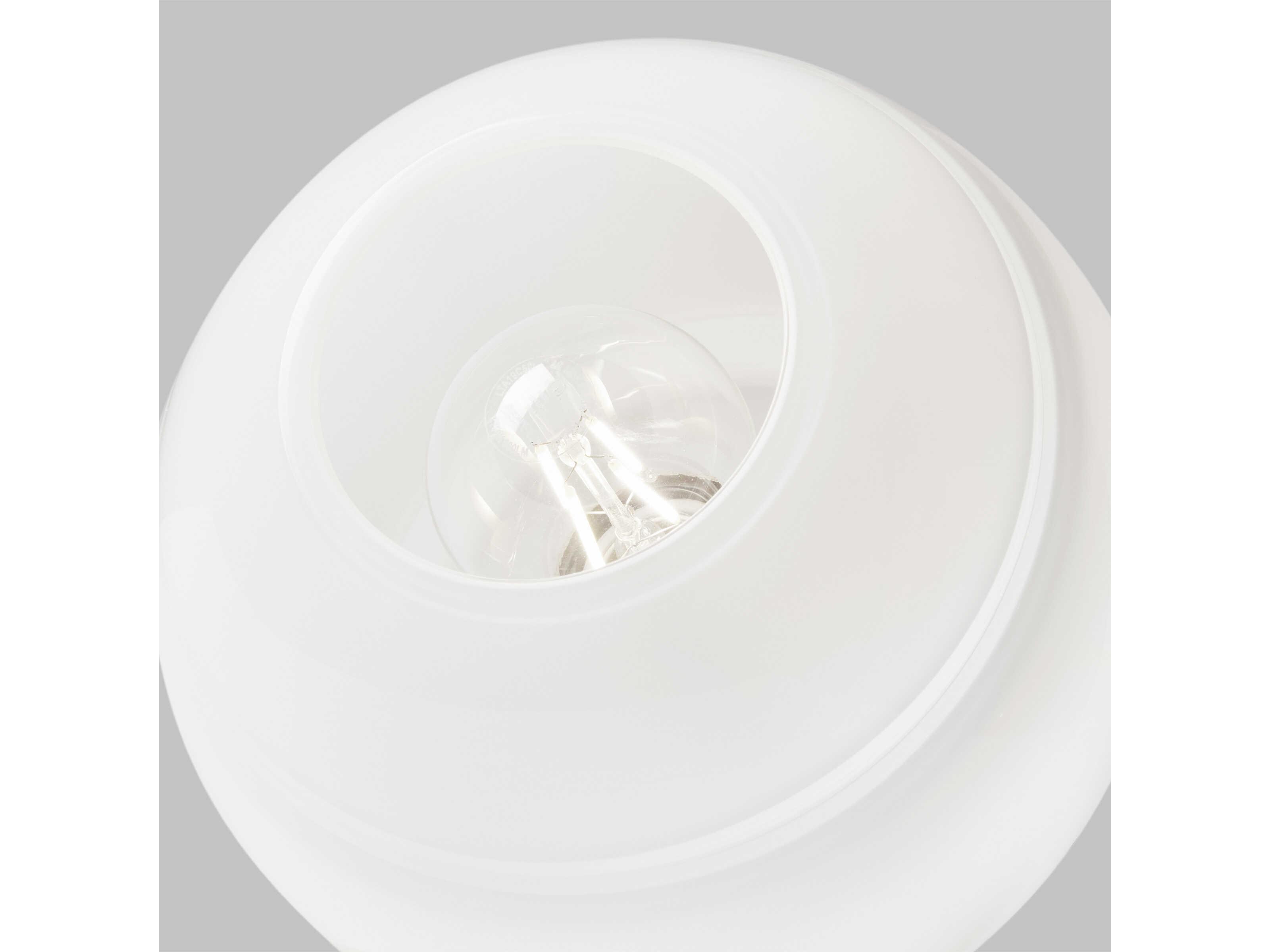 Visual Comfort Modern Sedona 1-Light Aged Brass White Globe Mini Pendant