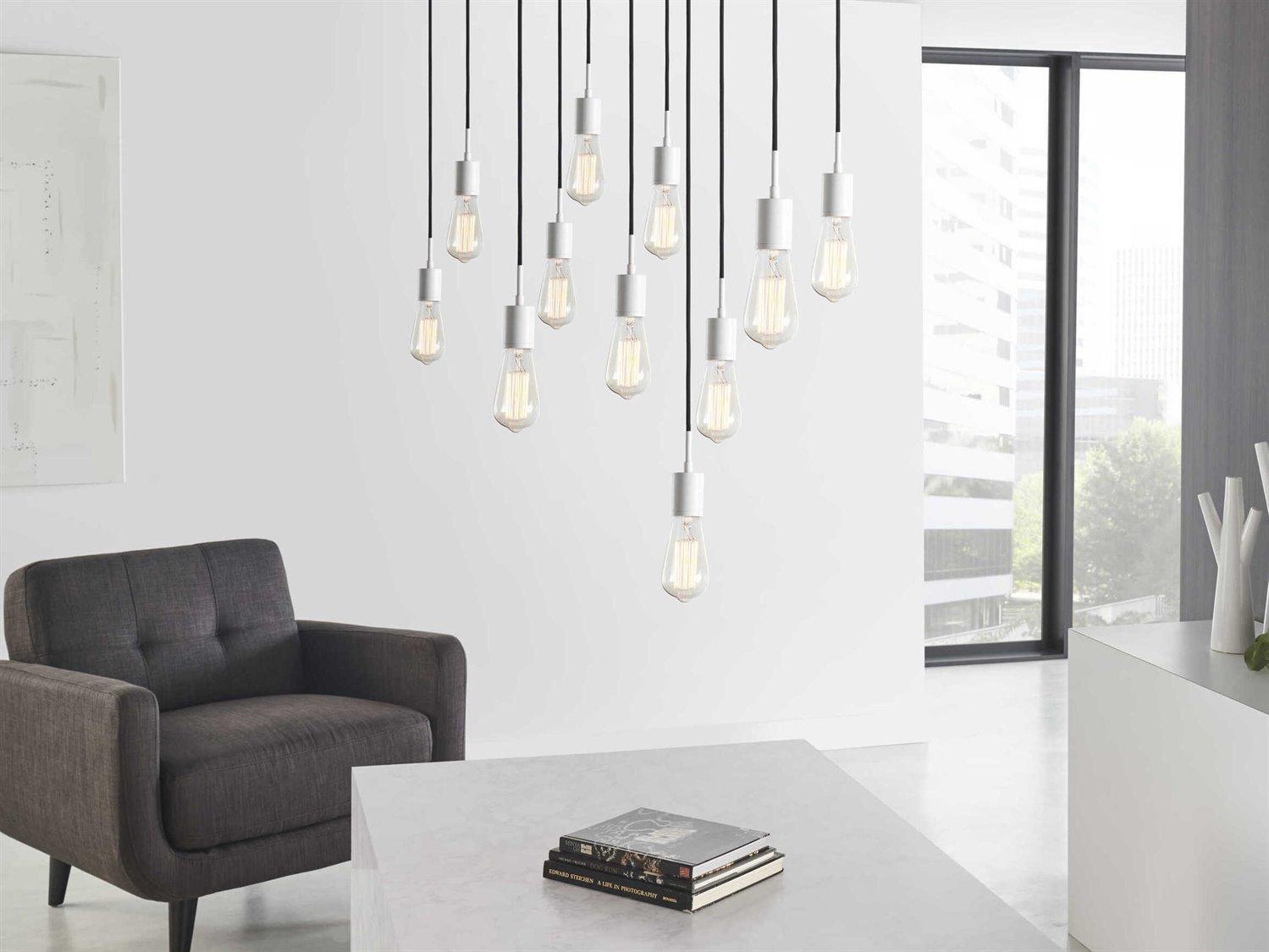 Visual Comfort Modern Soco 1-Light White Mini Pendant