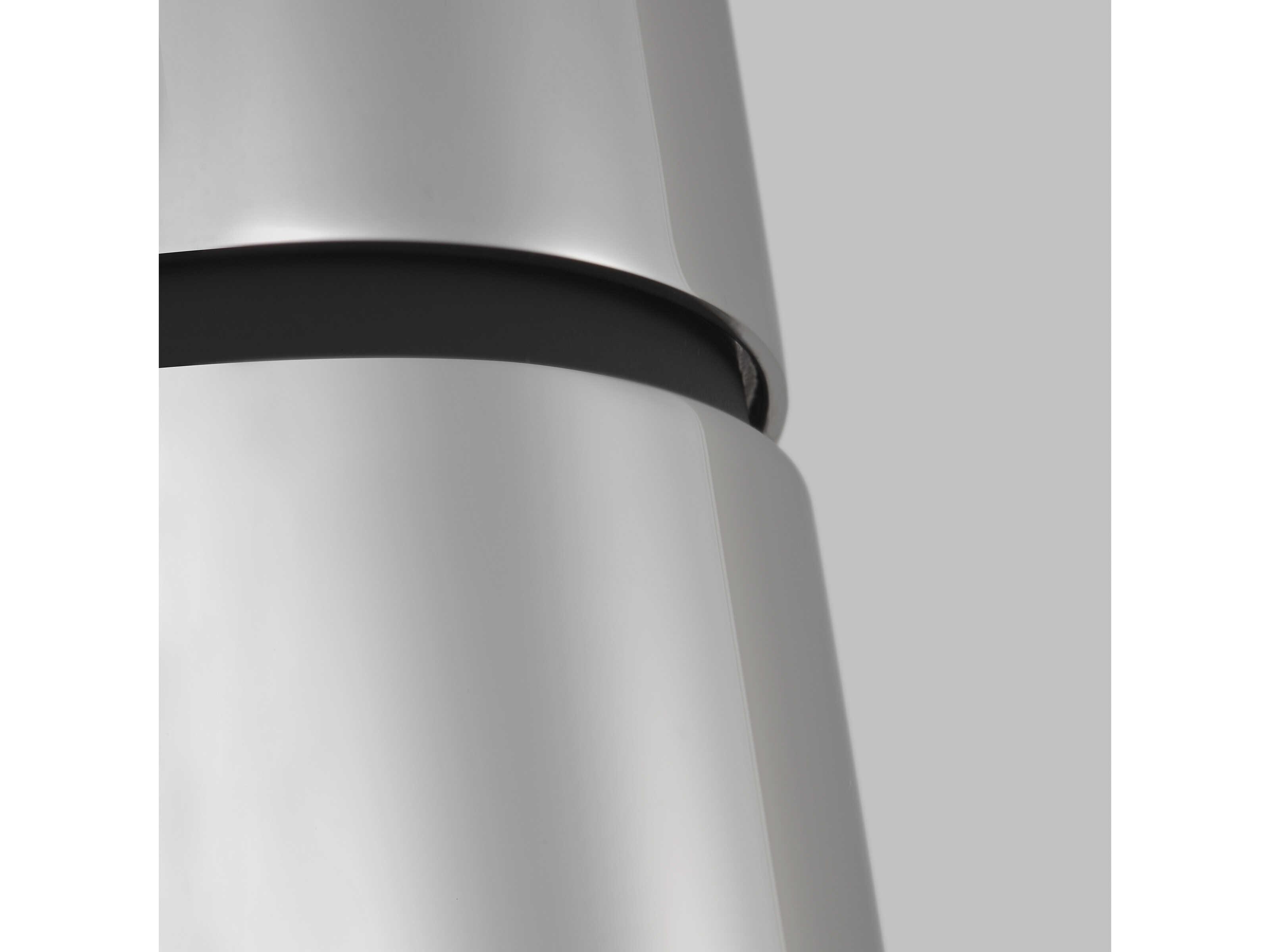 Visual Comfort Modern Sottile 1-Light Polished Stainless Steel Cylinder Mini Pendant