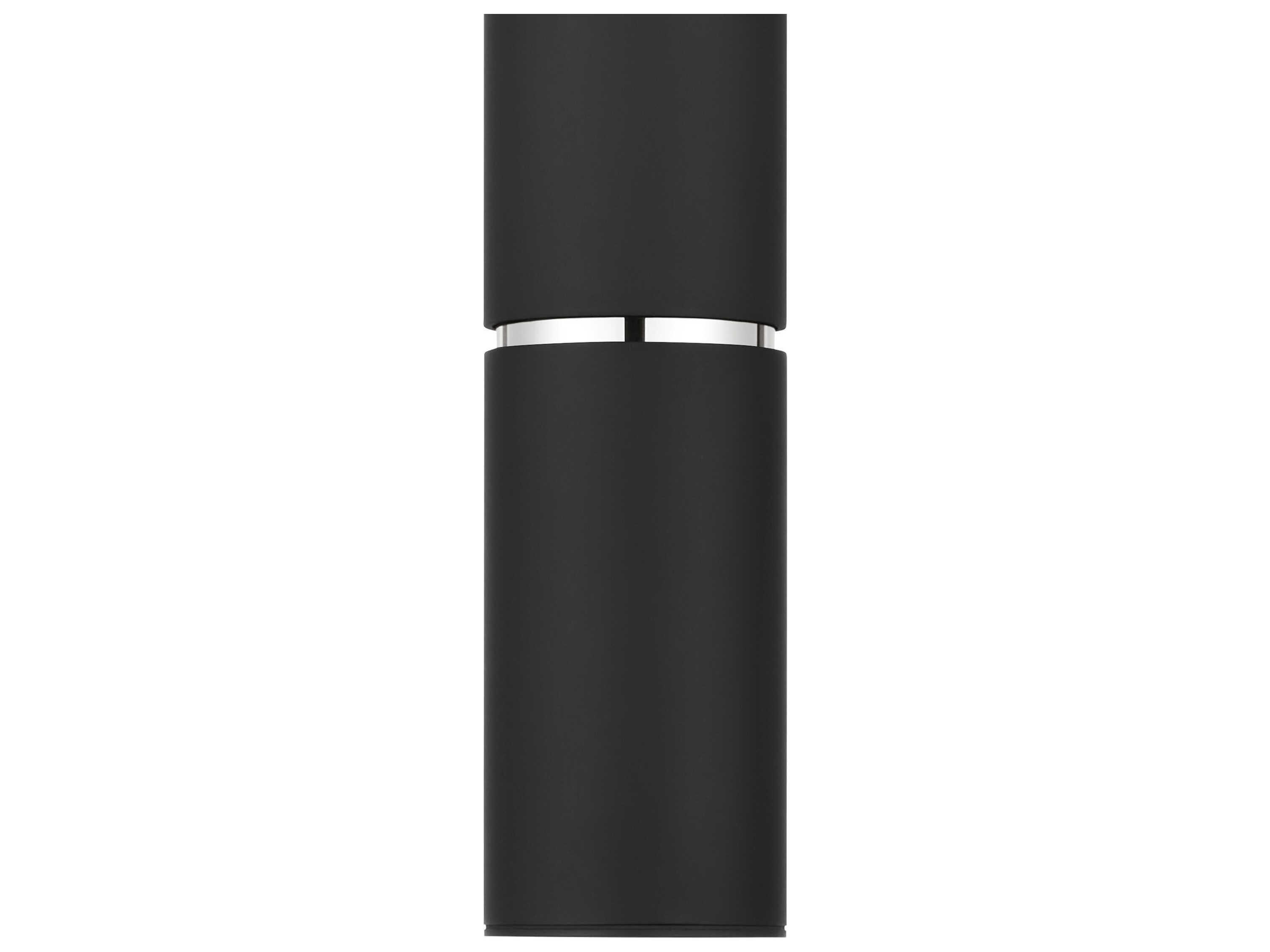 Visual Comfort Modern Sottile 1-Light Nightshade Black Cylinder Mini Pendant