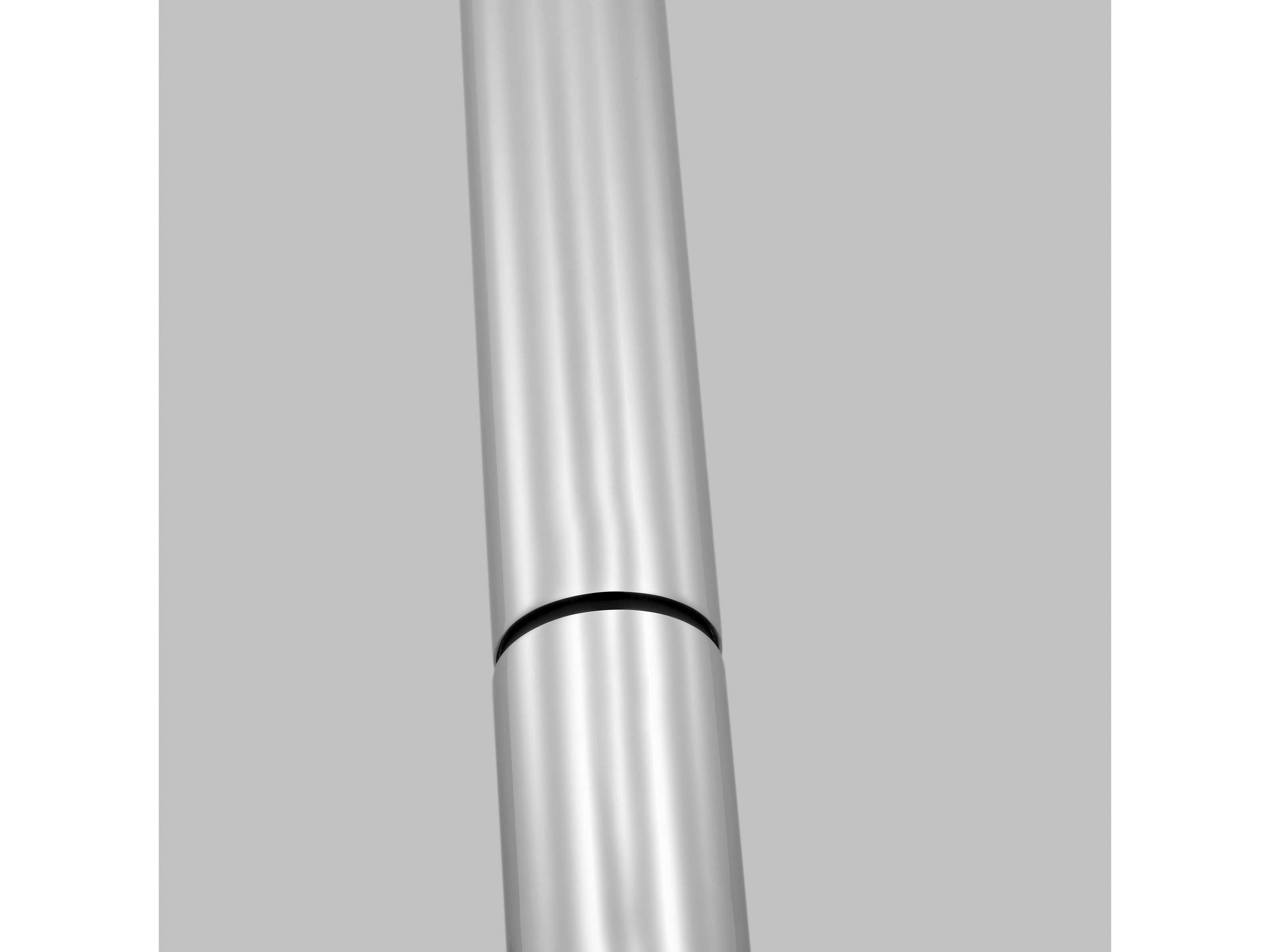 Visual Comfort Modern Sottile 1-Light Polished Stainless Steel Cylinder Mini Pendant