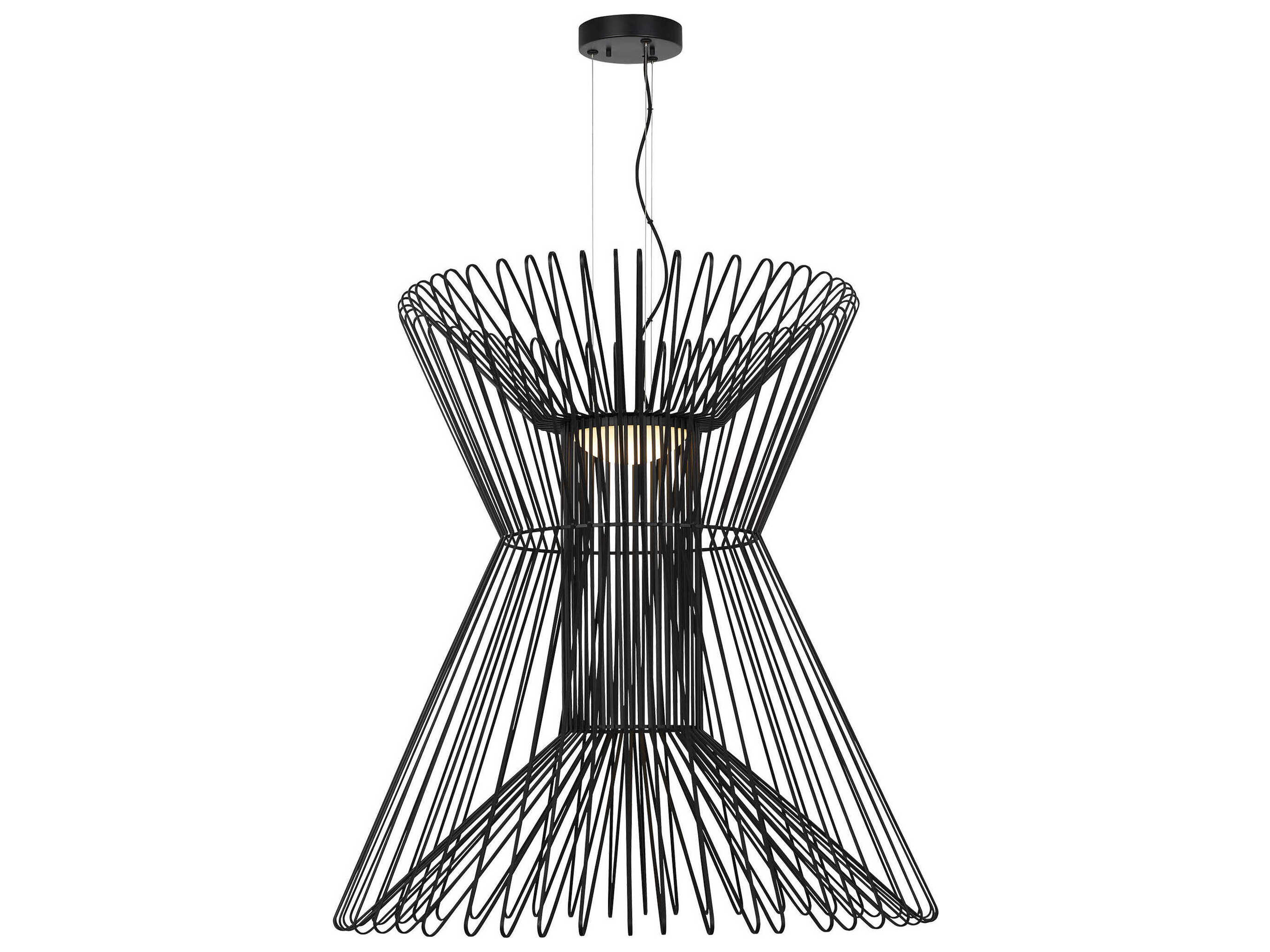 Visual Comfort Modern Syrma 1-Light Matte Black Pendant