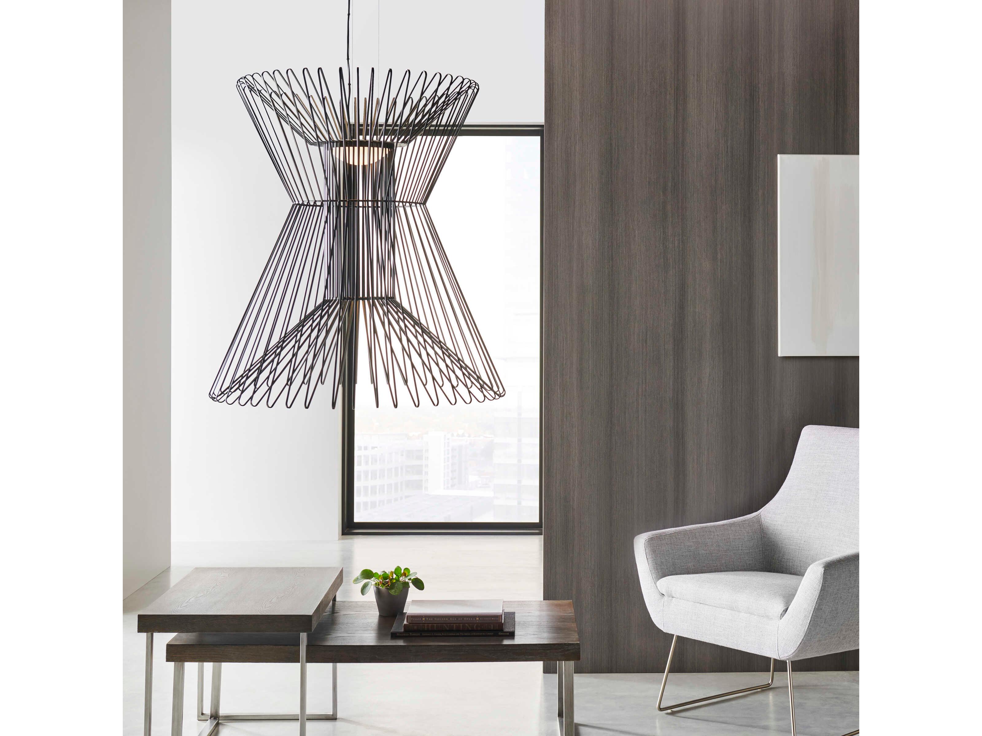 Visual Comfort Modern Syrma 1-Light Matte Black Pendant