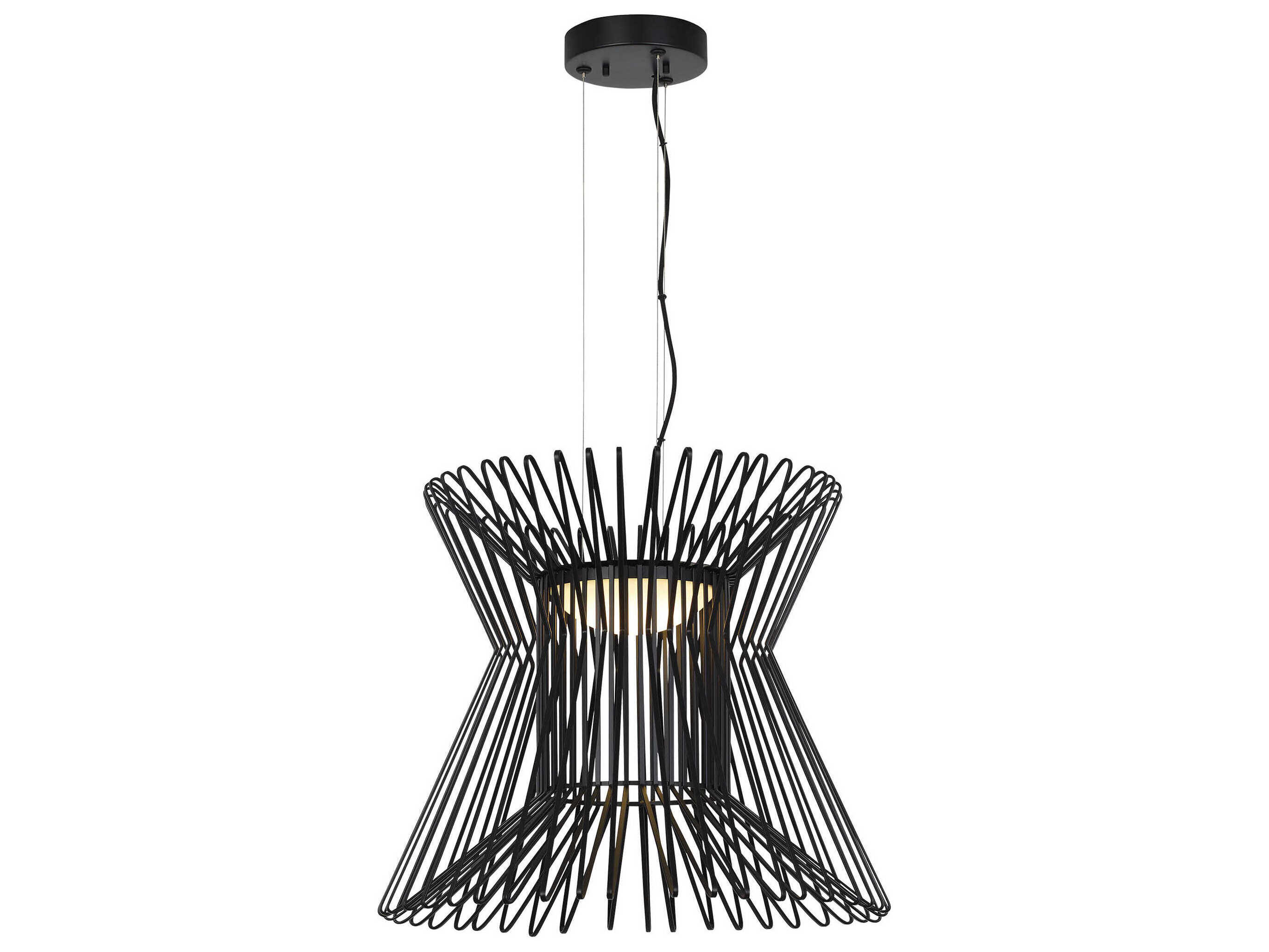 Visual Comfort Modern Syrma 1-Light Matte Black Pendant