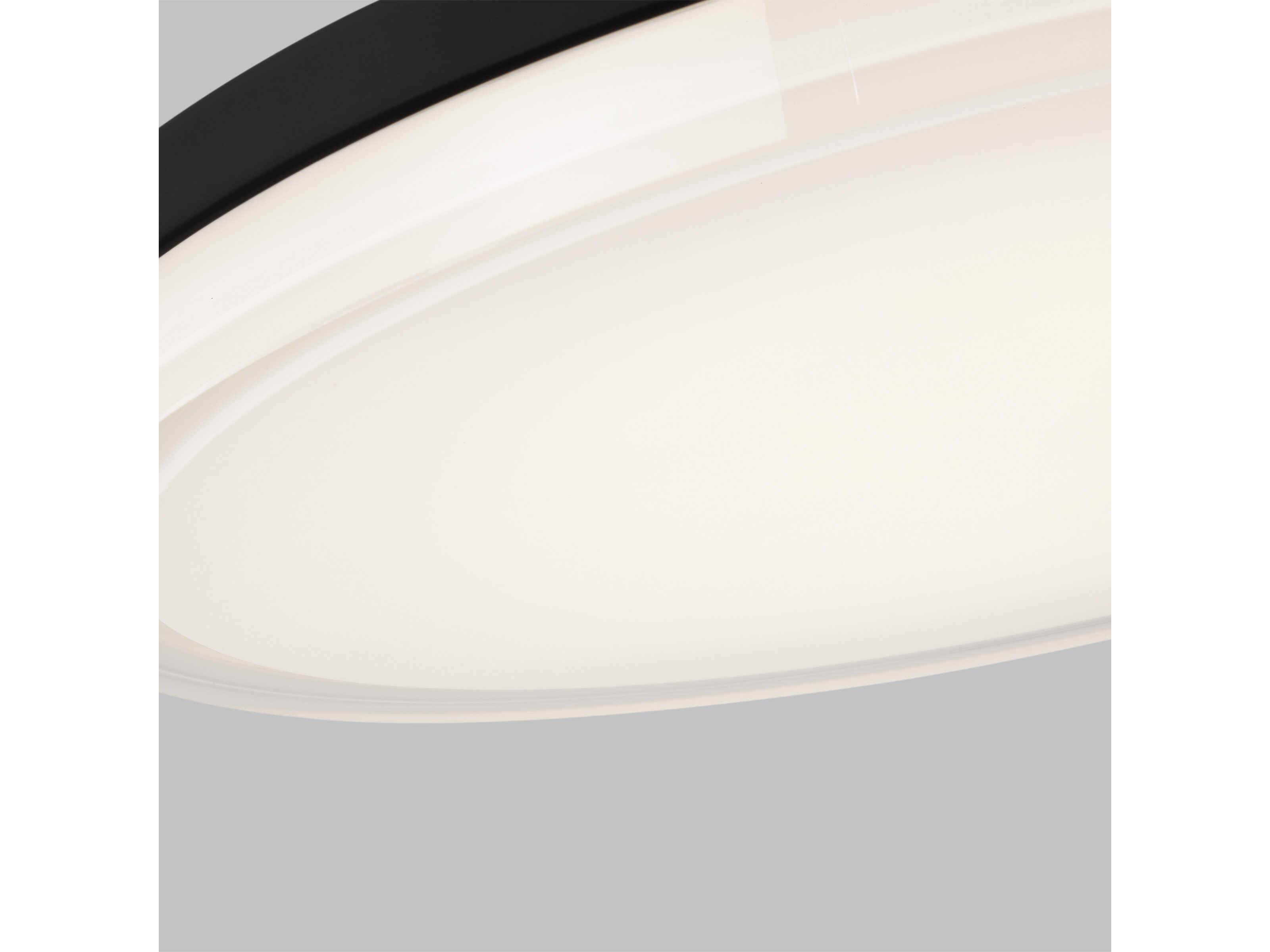 Visual Comfort Modern Wyatt 1-Light Nightshade Black Round Pendant