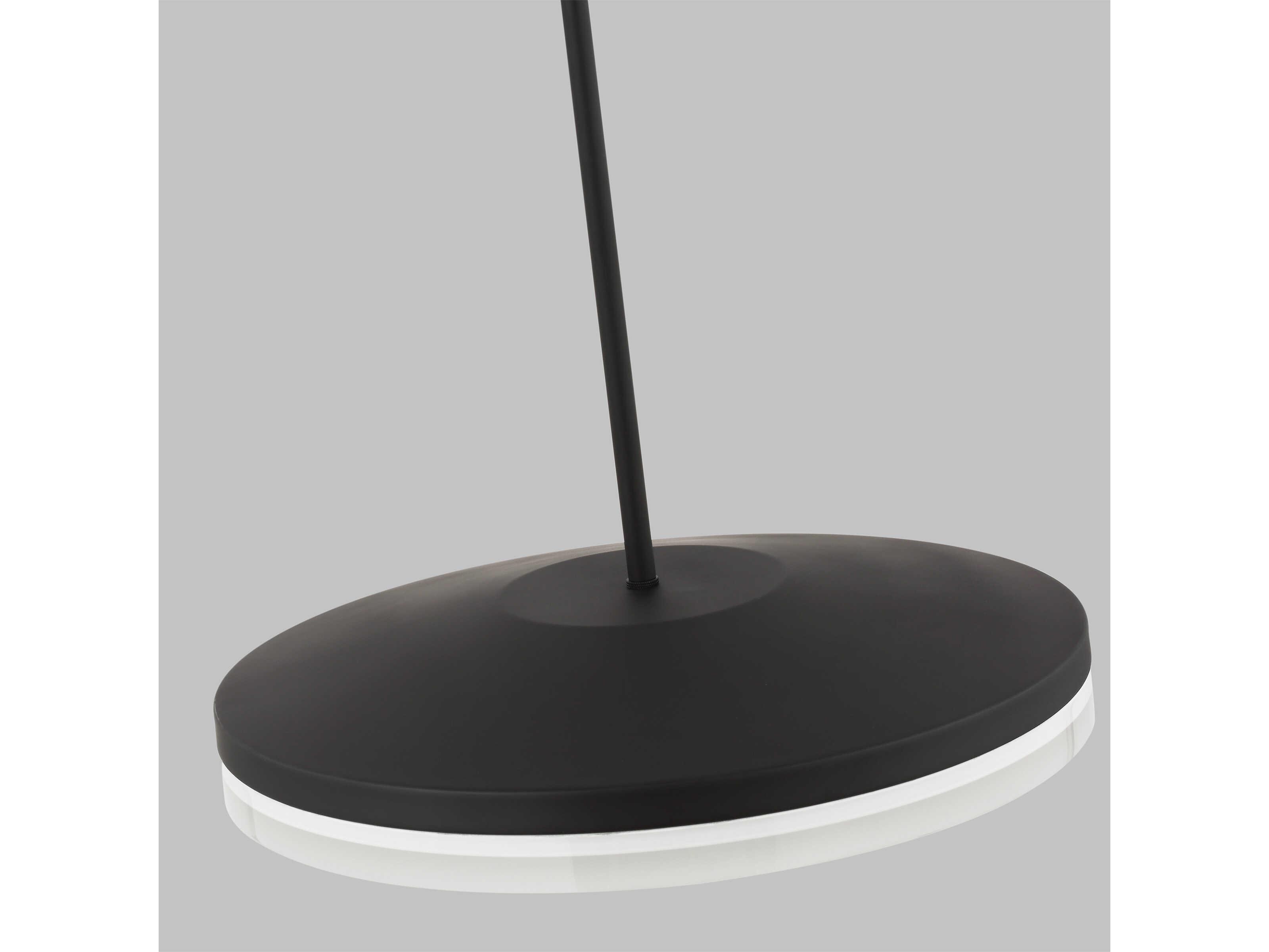 Visual Comfort Modern Wyatt 1-Light Nightshade Black Round Pendant