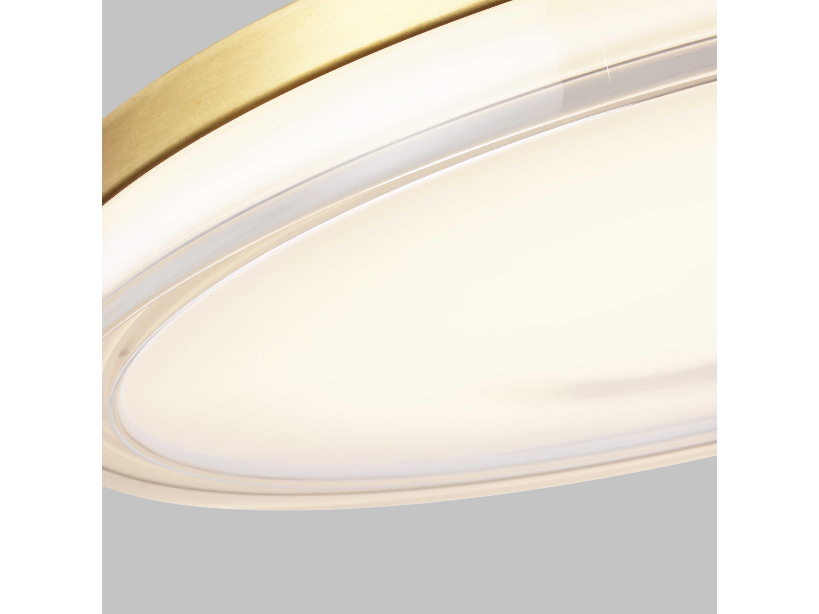 Visual Comfort Modern Wyatt 1-Light Natural Brass Round Pendant