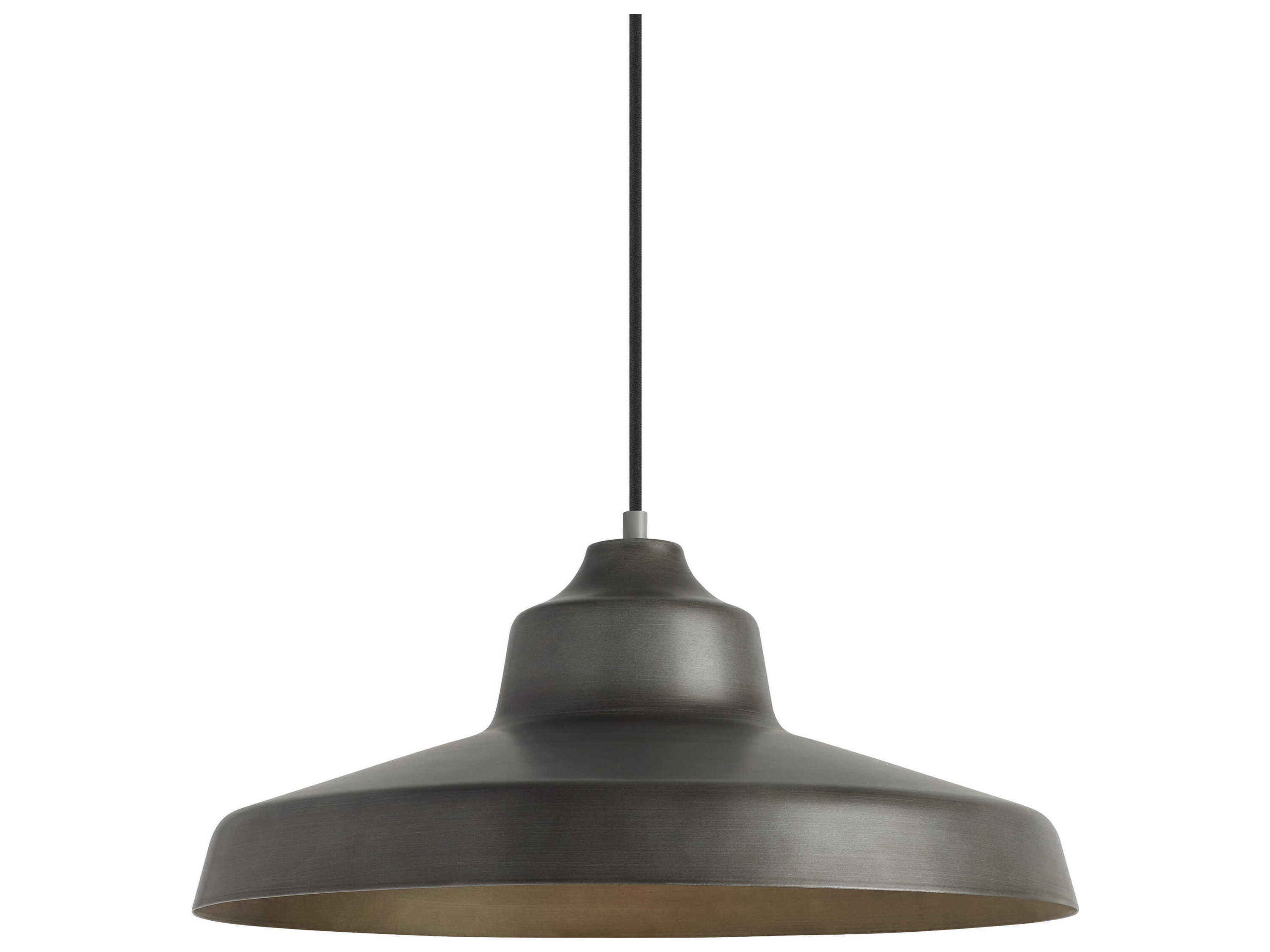 Visual Comfort Modern Zevo 1-Light Fossil Gray Pendant