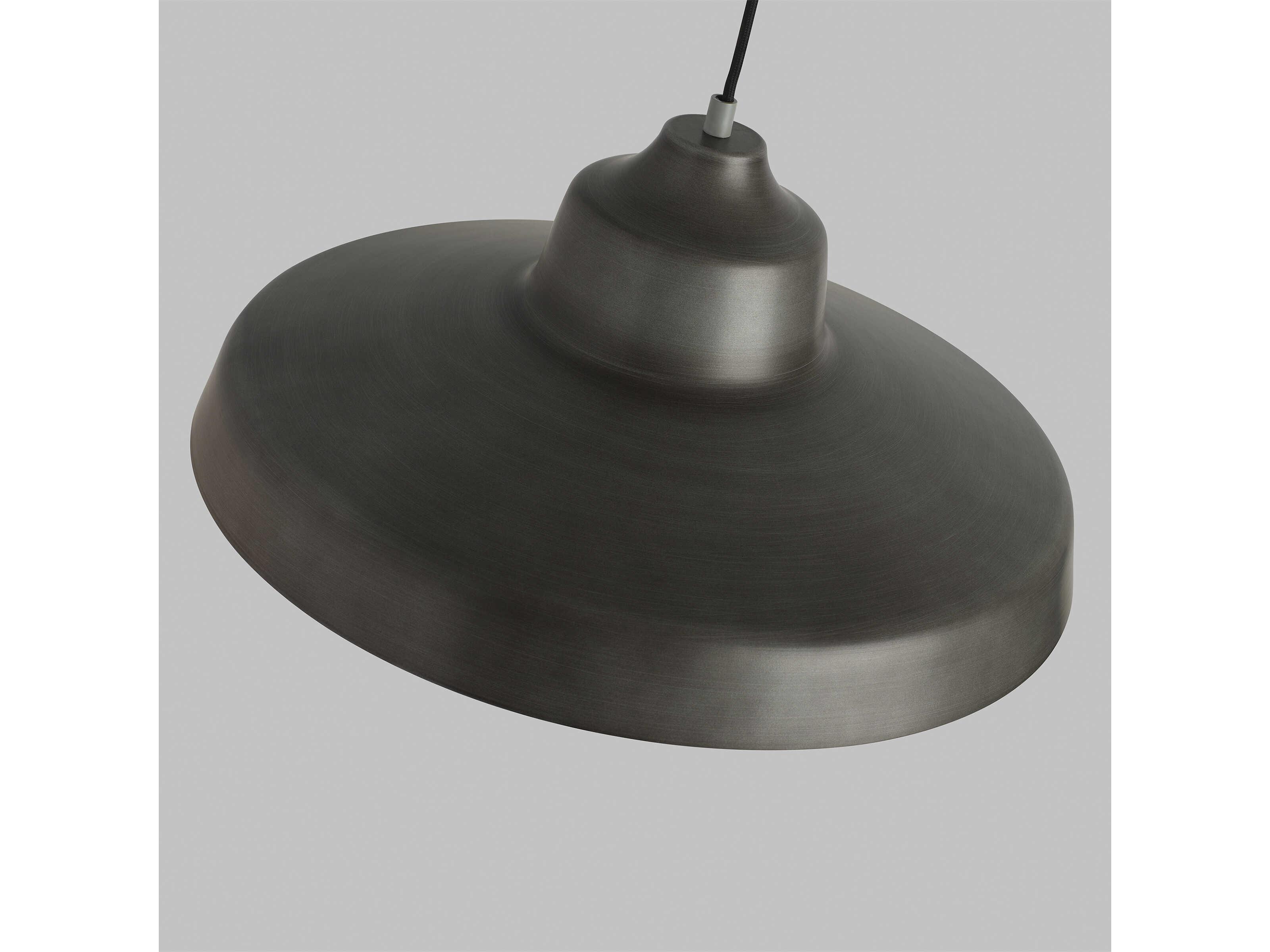 Visual Comfort Modern Zevo 1-Light Fossil Gray Pendant
