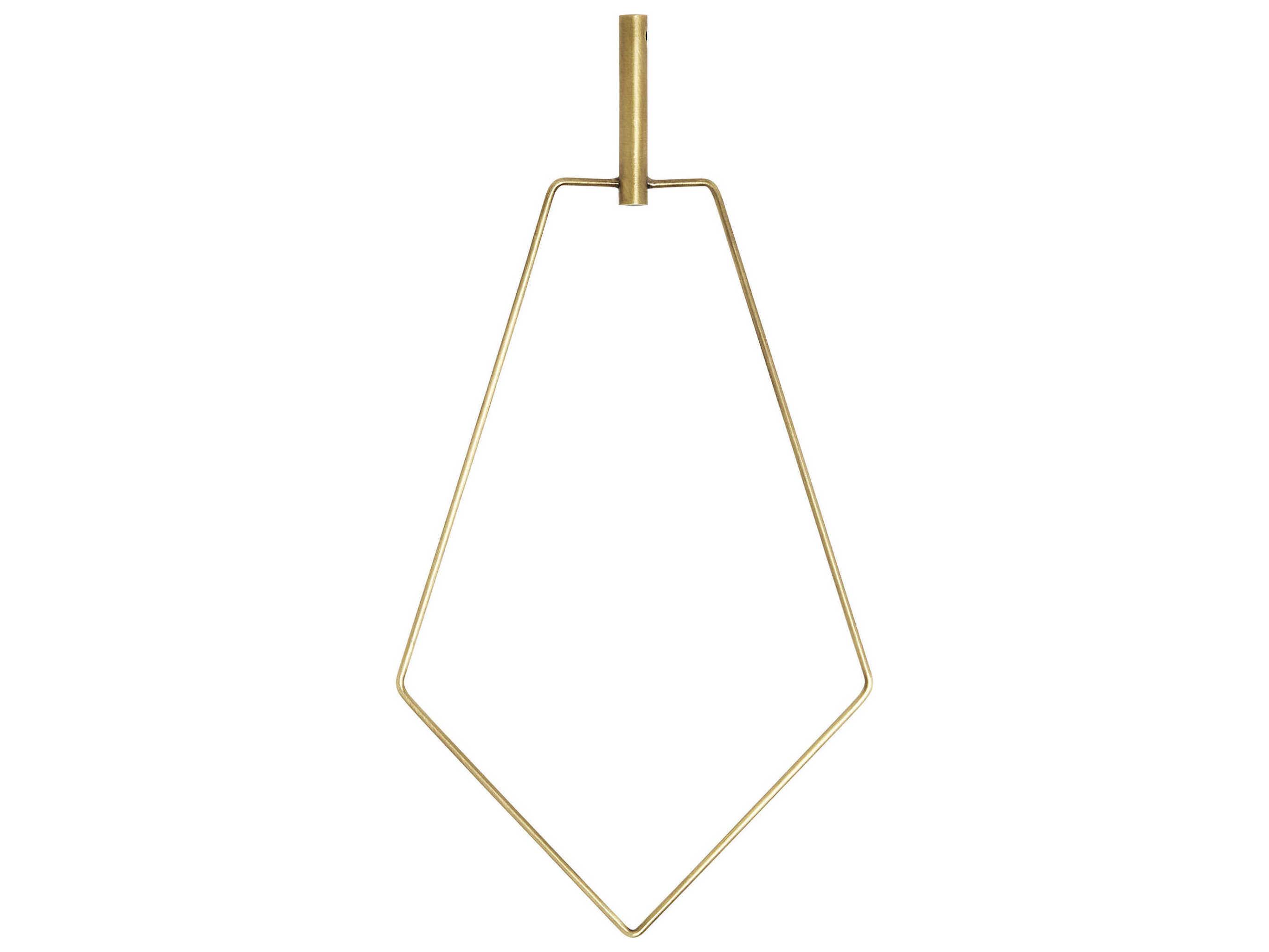 Visual Comfort Modern Trellis Natural Brass Pentagon Accessory