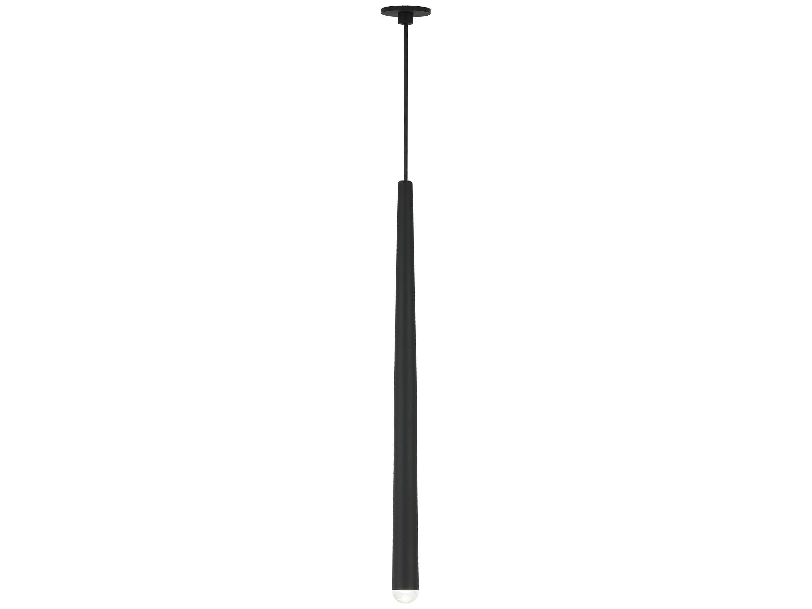 Visual Comfort Modern Pylon 1-Light Nightshade Black Linear Mini Pendant